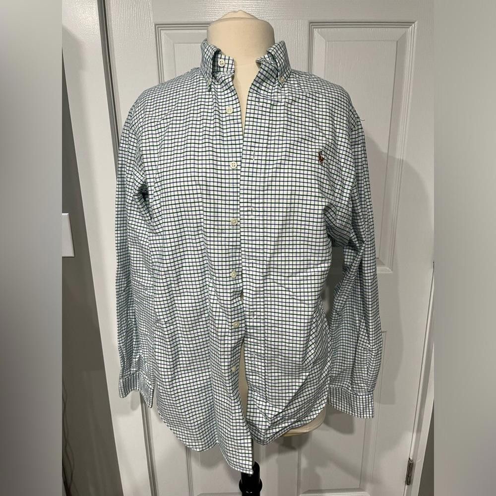 Polo Ralph Lauren Ralph Lauren Long Sleeve Classic Fit Shirt Mens Blue Aqua Size US M / EU 48-50 / 2 - 1 Thumbnail