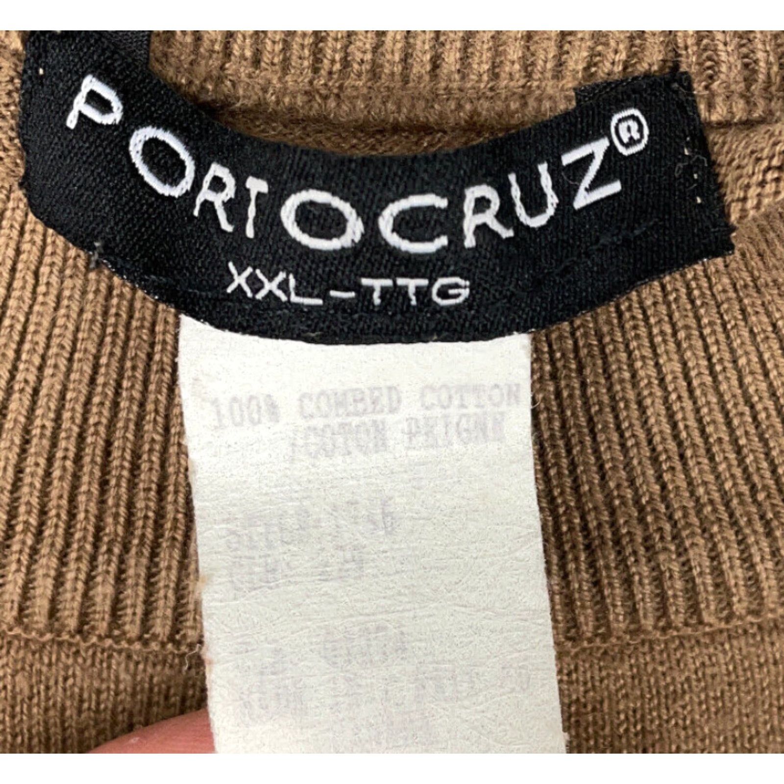 Vintage VINTAGE Portocruz Sweater Mens 2XL Brown Mock Neck Lightweight Knit 80s Canada Made Size US XXL / EU 58 / 5 - 4 Thumbnail