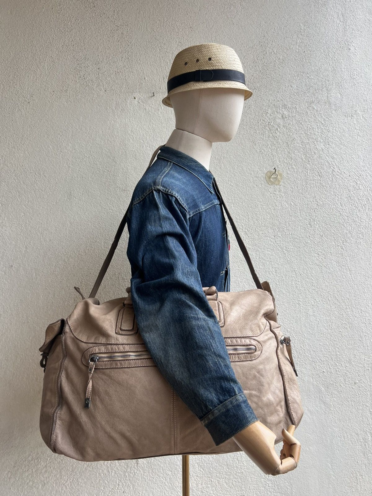 Leather Sissi Rossi Patina Leather 2 Way Travel Bag Size ONE SIZE - 2 Thumbnail