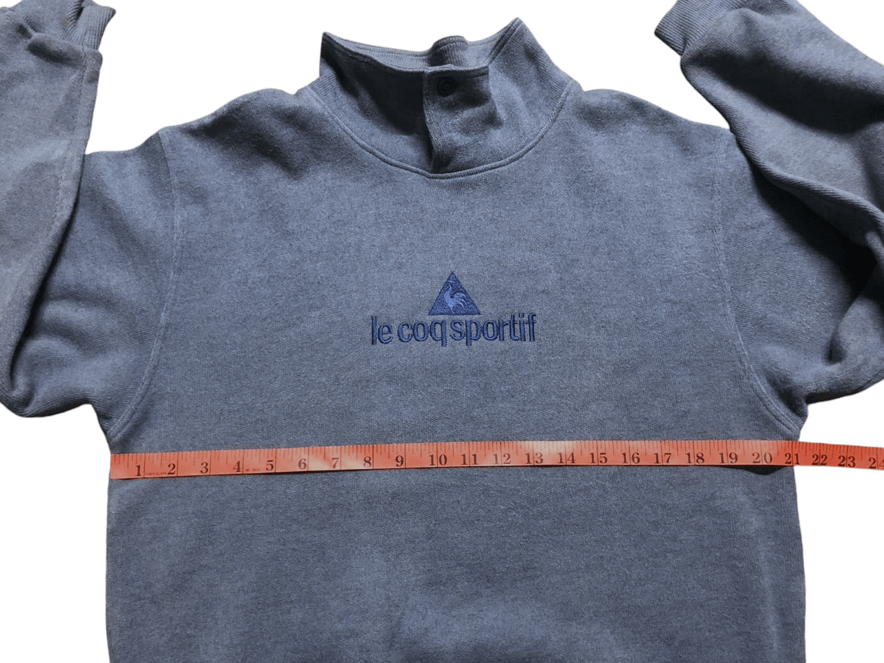 Vintage 90s Le Coq Sportif Center Logo Collar Sweatshirt