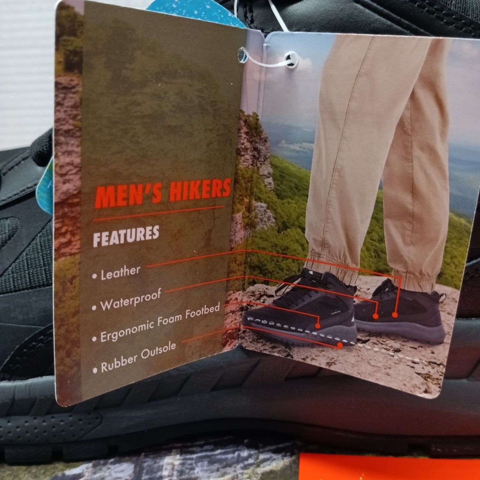 Other Mens size 11.5 Ozark Trail Tech Hiker Waterproof Boots Black Size US 11.5 / EU 44-45 - 4 Thumbnail
