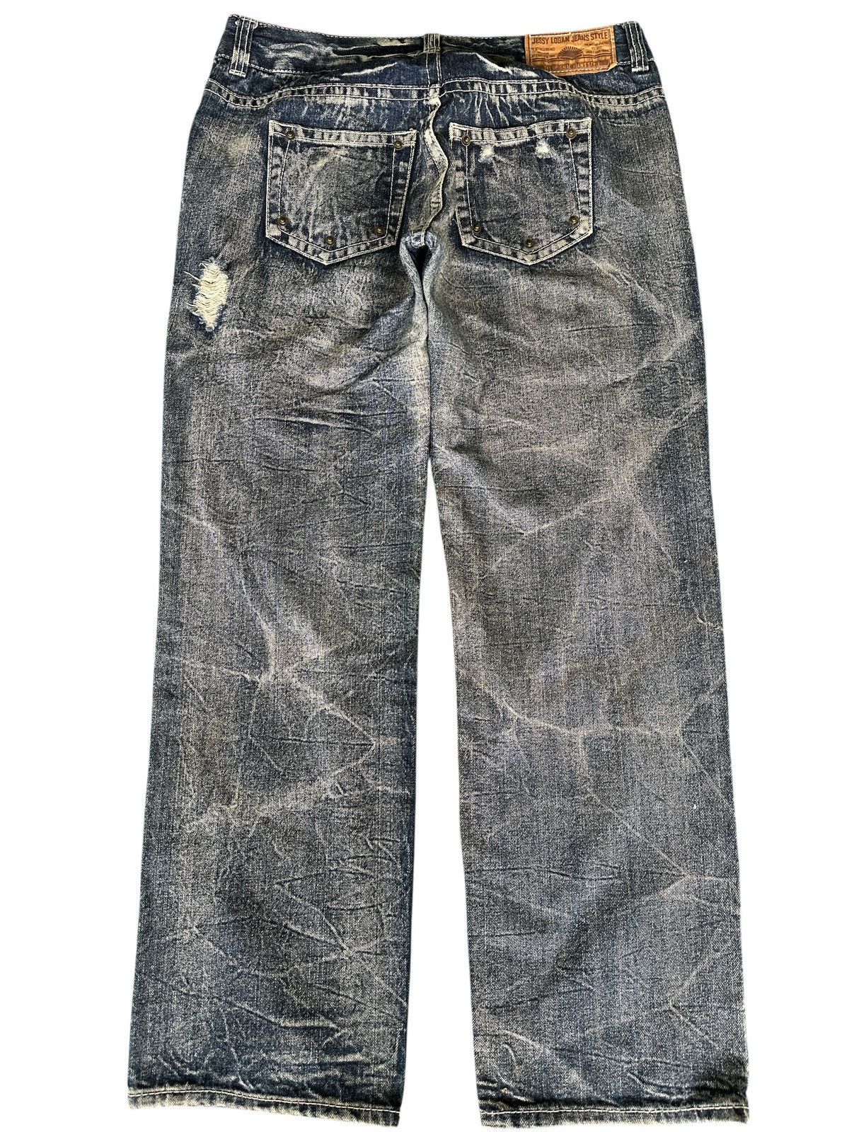 Kapital Distress Denim Jessy Logan HoneyComb Style 34x39 Size US 34 / EU 50 - 2 Thumbnail