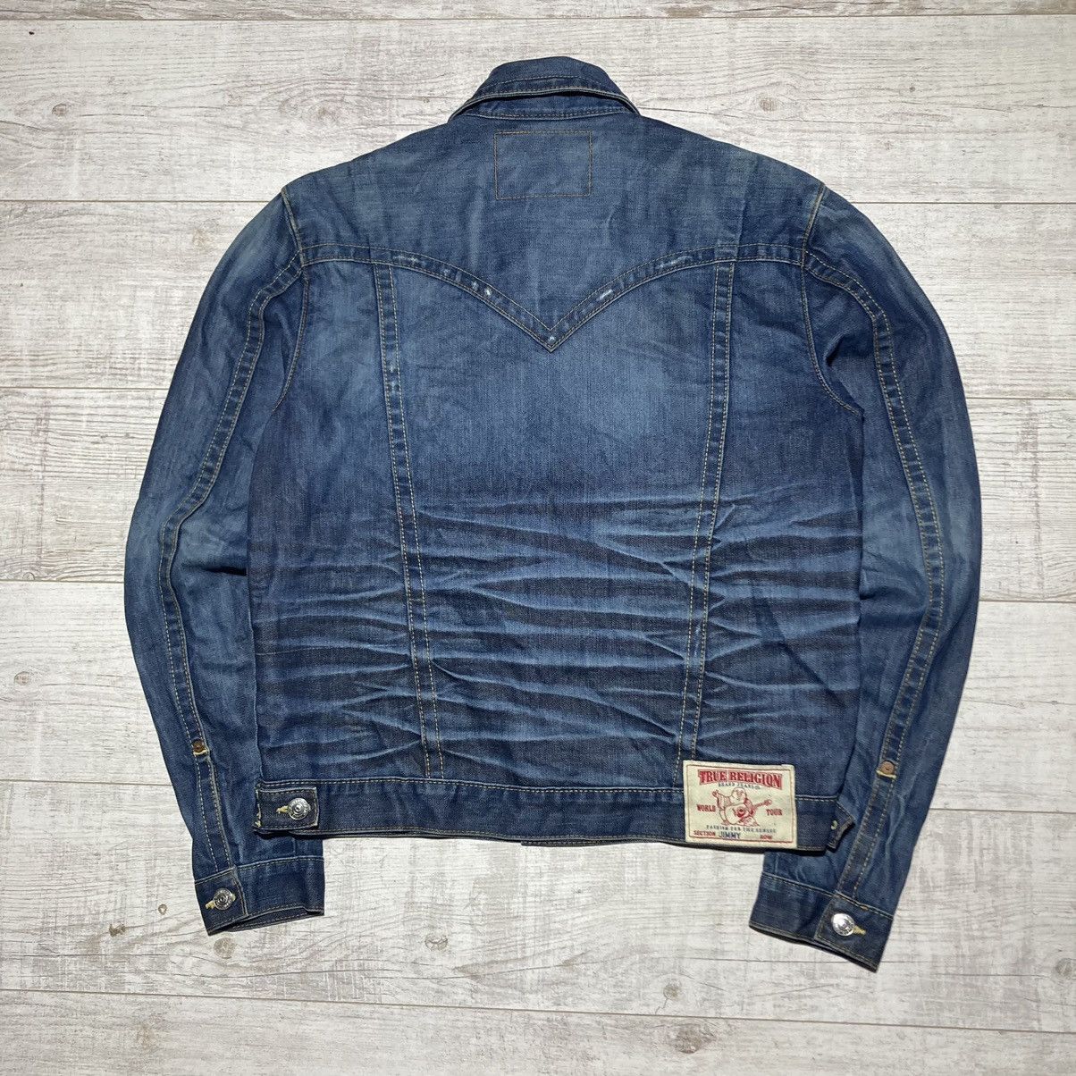 True Religion True Religion Jimmy Super Distressed Denim Jeans Jacket Size US XL / EU 56 / 4 - 18 Thumbnail