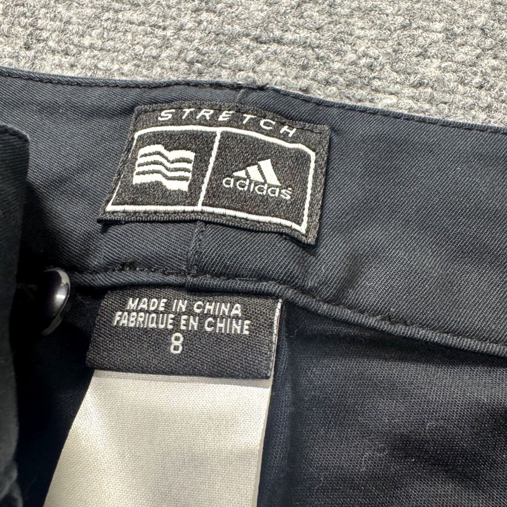 Stella McCartney Adidas Shorts Women Size 8 Active Wear Golf Athletic Stretch Cotton Blend Gray Black Size 30" / US 8 / IT 44 - 3 Thumbnail