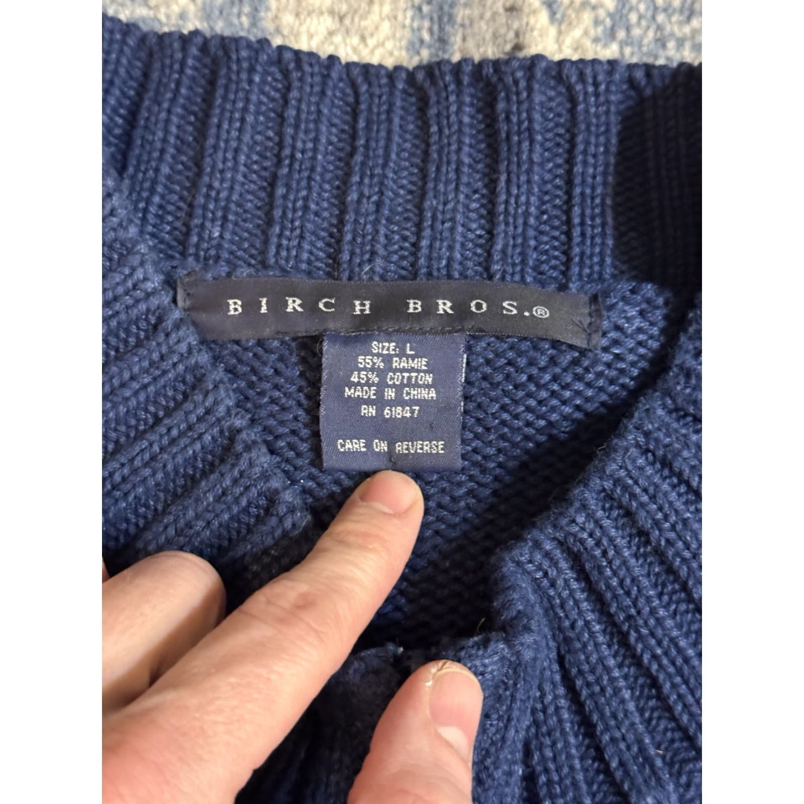 Vintage VINTAGE Michigan Wolverines Birch Bros. Full Zip Sweater L Blue Unisex Adults 90s Football College Go Blue Branding Size US L / EU 52-54 / 3 - 5 Thumbnail