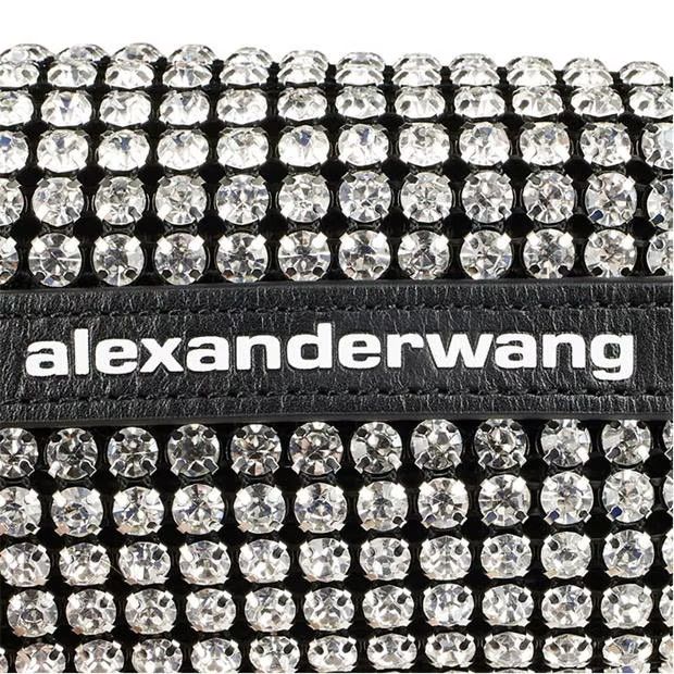 Alexander Wang o1g2r1mq0824 Size: OS / Heiress Crystal Medium Pouch White Size ONE SIZE - 4 Thumbnail