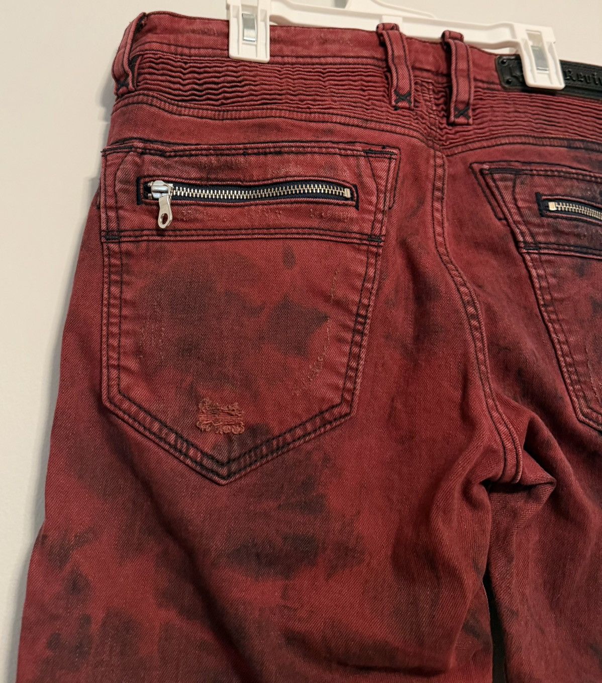 Rock Revival Men’s Rock Revival Moto Jeans-Red Size US 32 / EU 48 - 10 Thumbnail