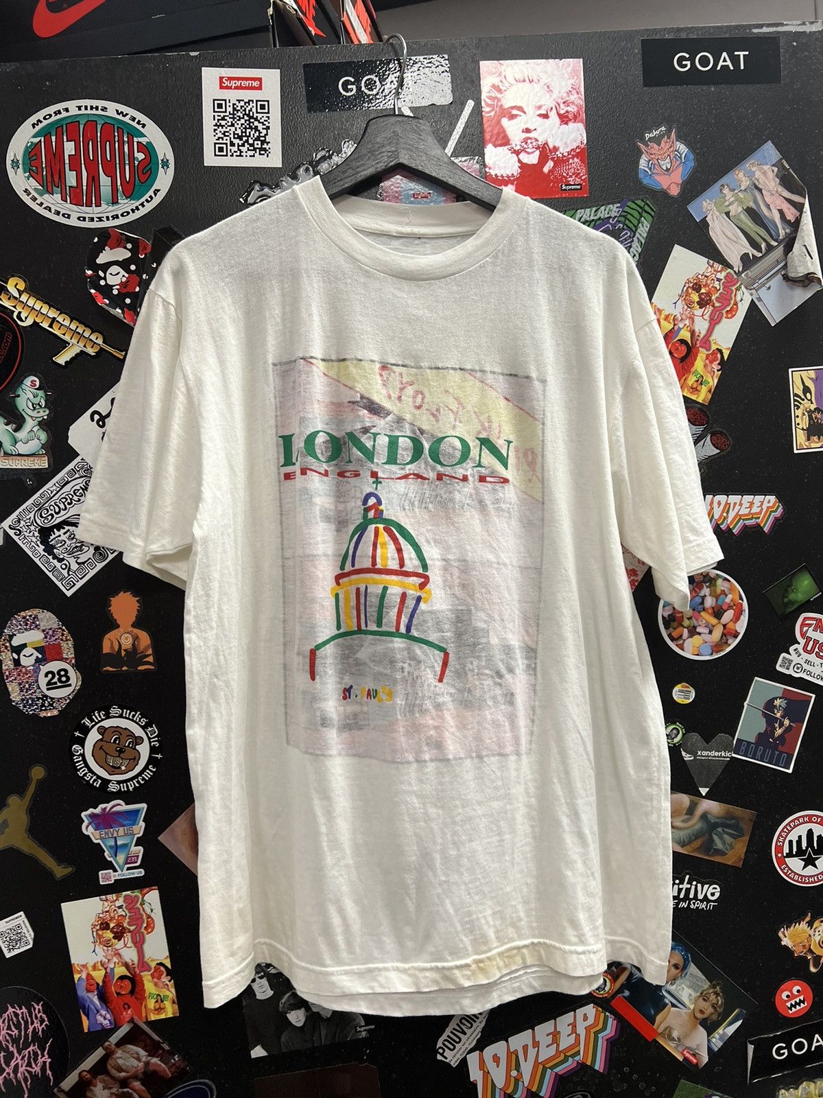 image of Band Tees x Vintage London Rolling Stones Tshirt in White, Men's (Size Large)