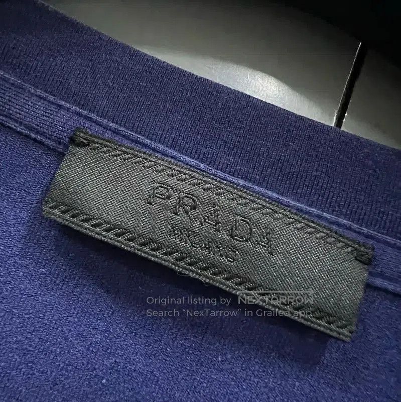 Prada Prada Summer Blue Cotton Logo Short Sleeve Tee. Size US XL / EU 56 / 4 - 2 Thumbnail