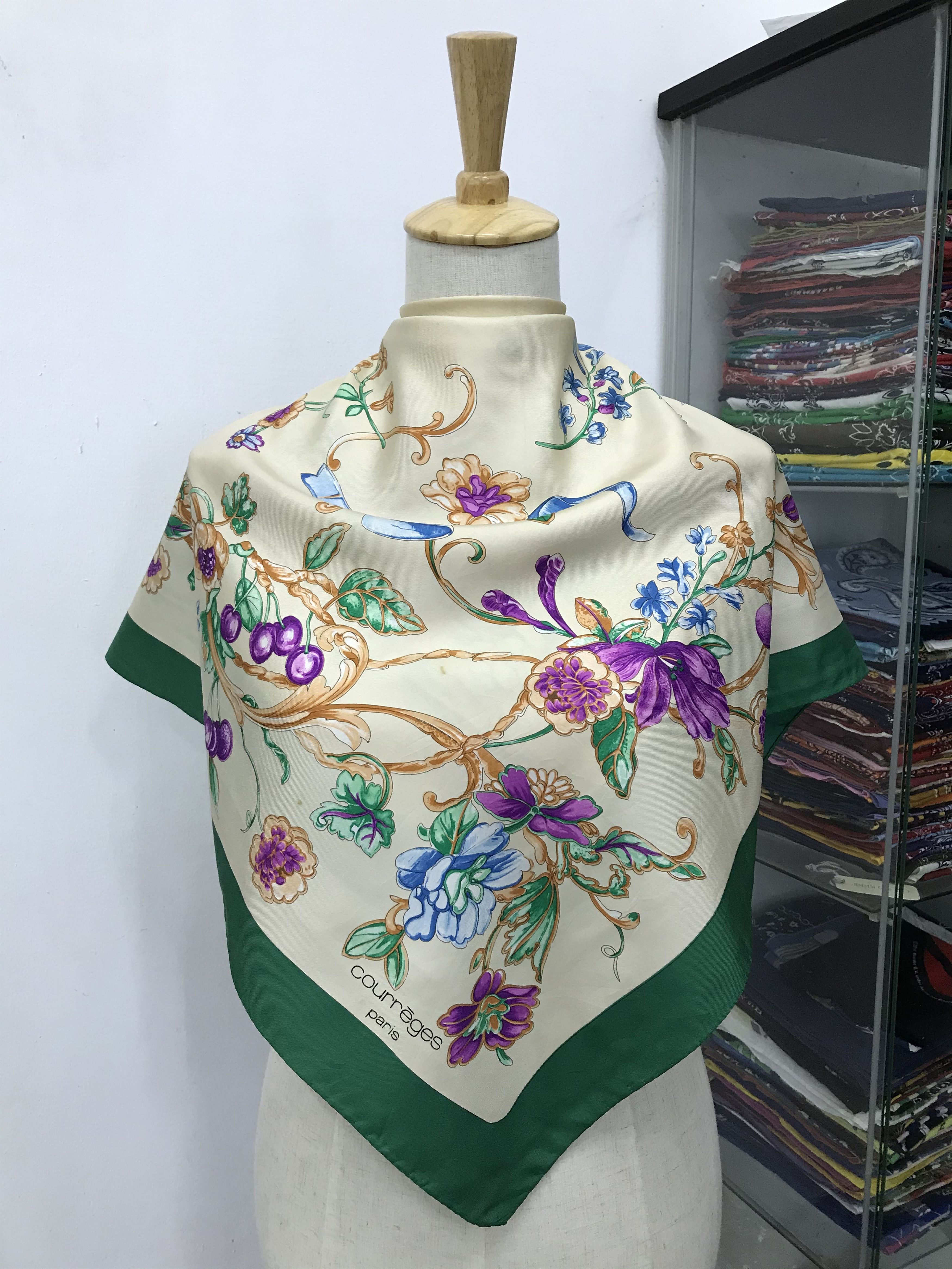 Courreges Vintage Courreges Silk Scarf Size ONE SIZE - 1 Thumbnail