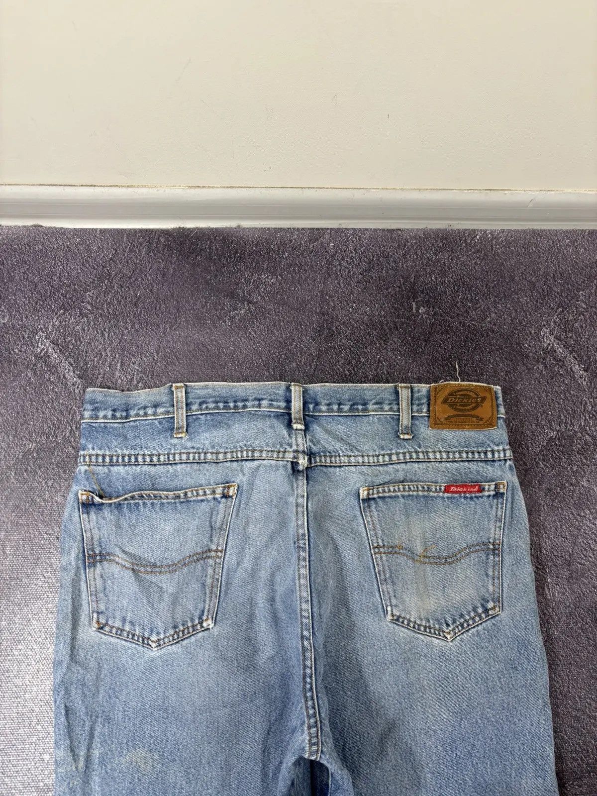 Dickies × Vintage Vintage 90s Dickies Faded Light Blue Work Denim Baggy Jeans Size US 38 / EU 54 - 5 Thumbnail