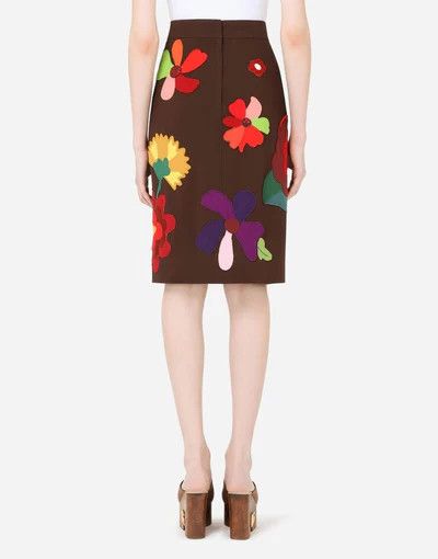 Dolce & Gabbana o1y0925 Midi Skirt in Chocolate Brown Size 25" / US 0 / IT 36 - 3 Thumbnail