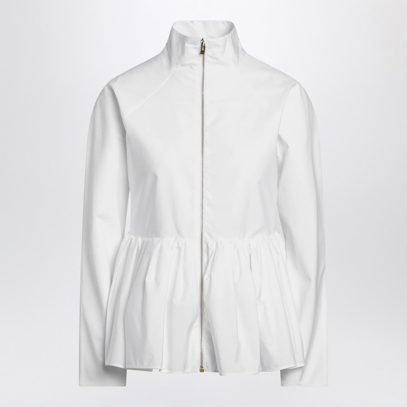 Alaia Alaia White Cotton Poplin Peplum Jacket Size M / US 6-8 / IT 42-44 - 1 Thumbnail