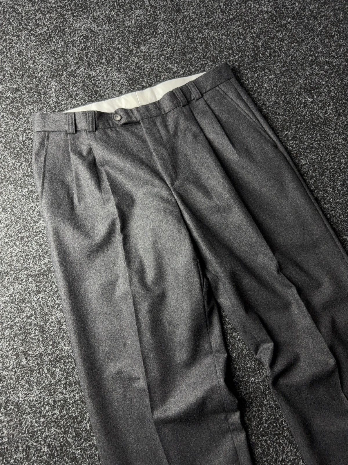 Designer Retro Japanese Minimalist Wool Trousers Issey Miyake Style Size US 35 - 3 Thumbnail