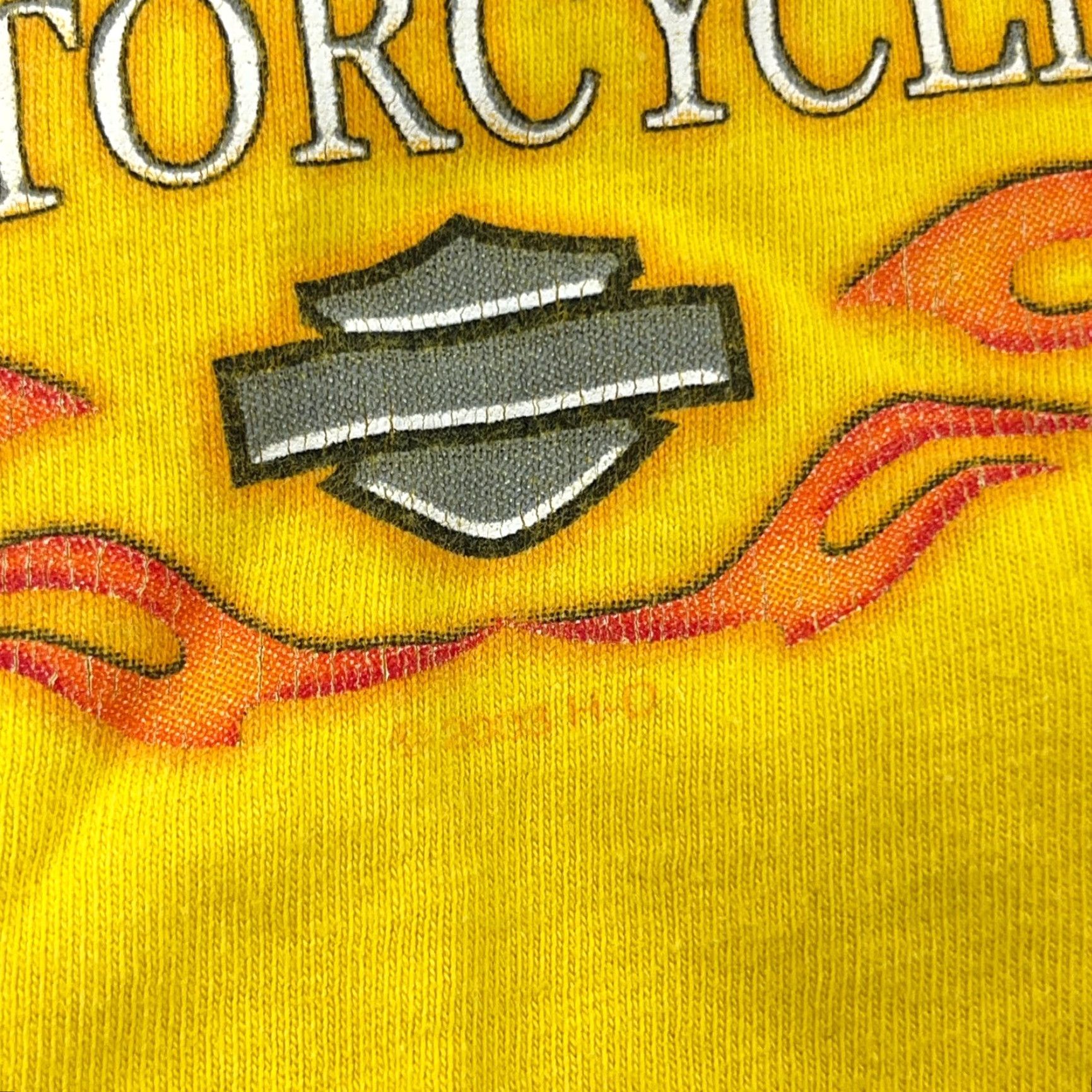 Harley Davidson VINTAGE Harley-Davidson Shirt Men XL Yellow 80s Biker Graphic Print Tee USA Size US XL / EU 56 / 4 - 4 Thumbnail