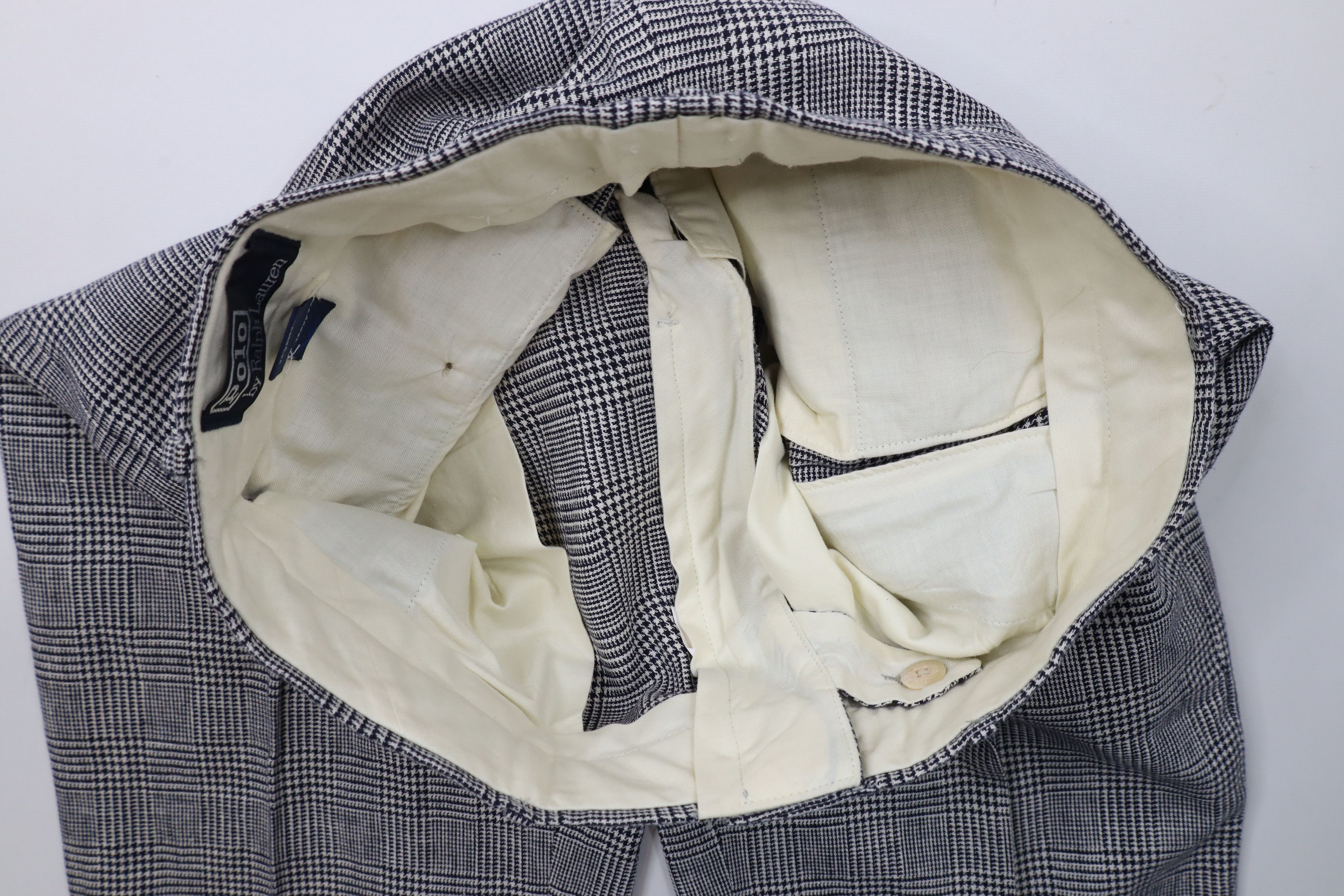 Ralph Lauren × Vintage Vintage 90s Ralph Lauren Wide Leg Chino Pants Houndstooth Size US 32 / EU 48 - 8 Thumbnail