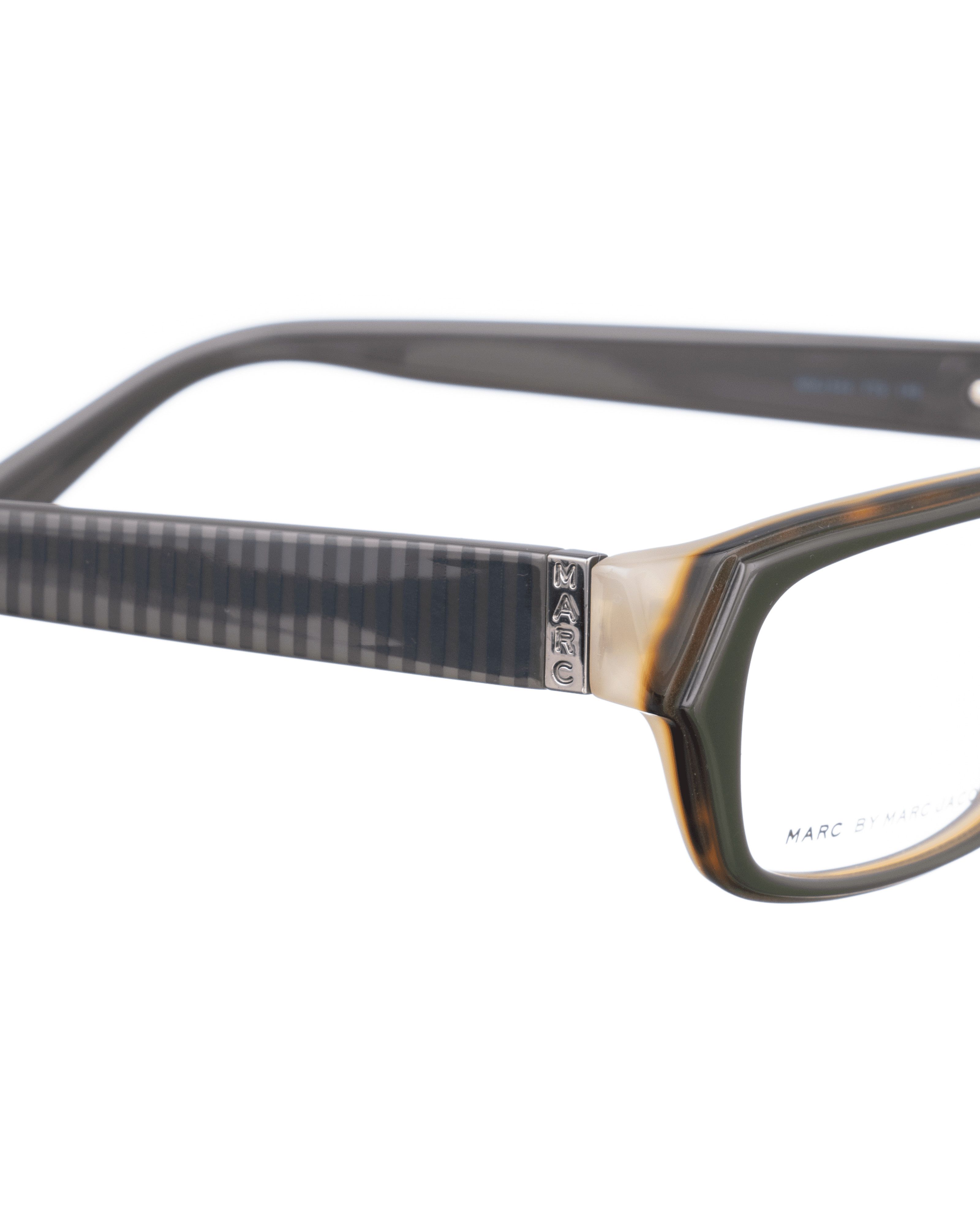 Marc by Marc Jacobs Marc by Marc Jacobs 00s Brownish Green Striped Glasses Size ONE SIZE - 1 Thumbnail