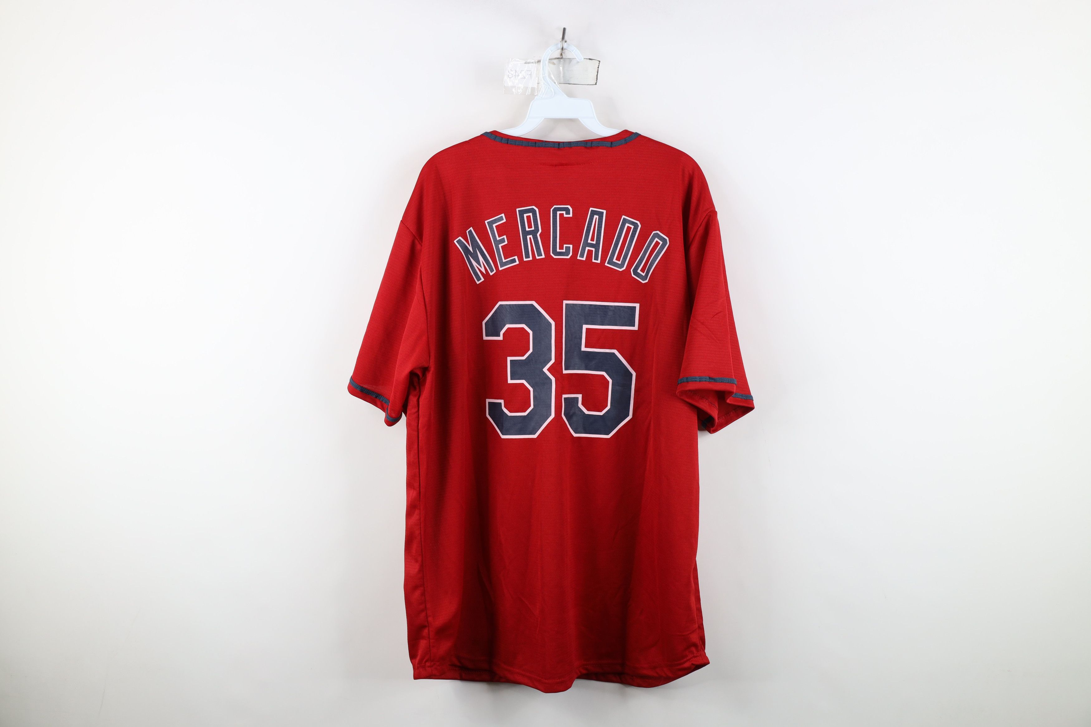 Vintage Vintage Cleveland Indians Baseball Jersey Red Polyester Size US XL / EU 56 / 4 - 14 Thumbnail