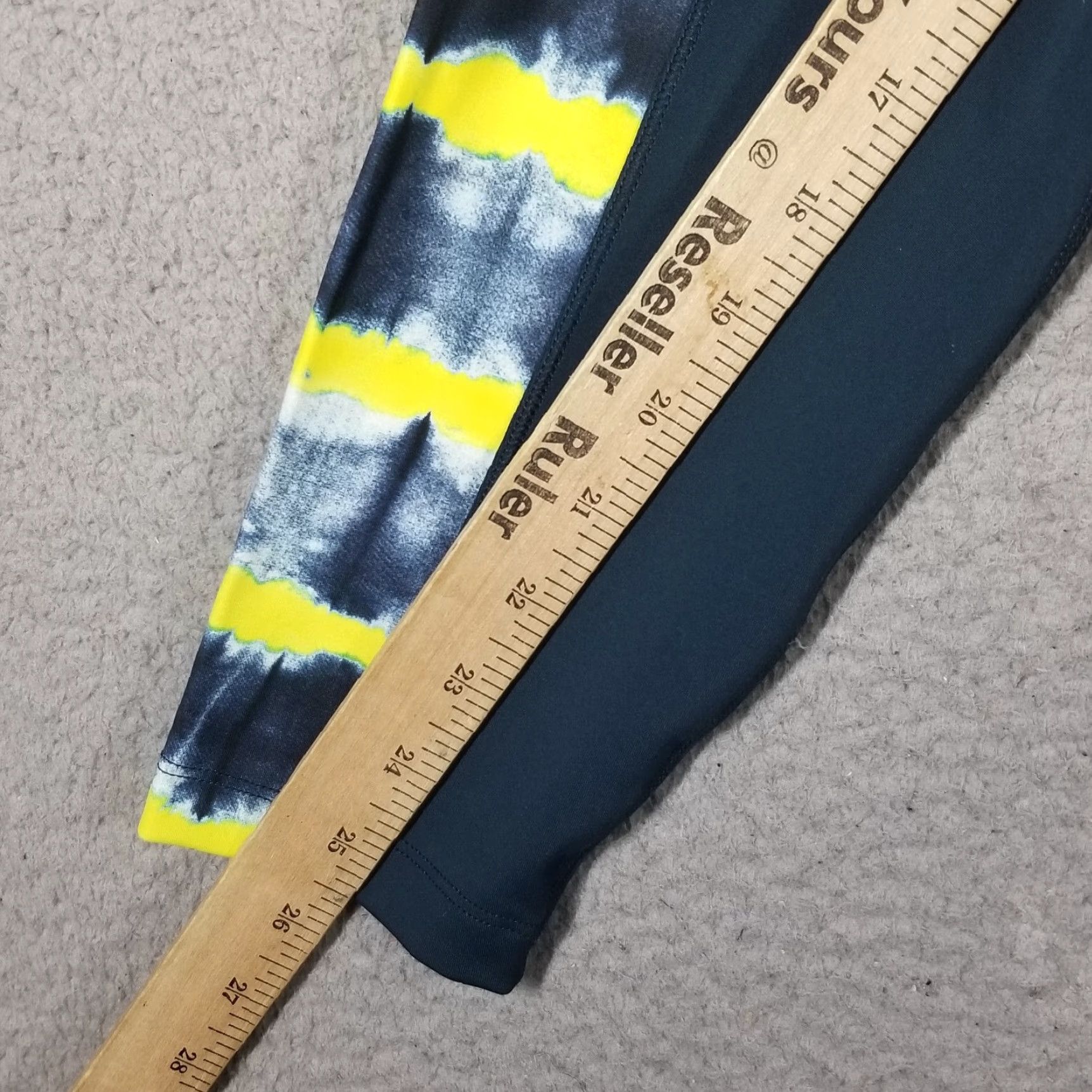 Nike Nike Women's High Rise 7/8 Yoga Leggings Medium Blue Yellow Activewear Compression Size 32" / US 10 / IT 46 - 7 Thumbnail