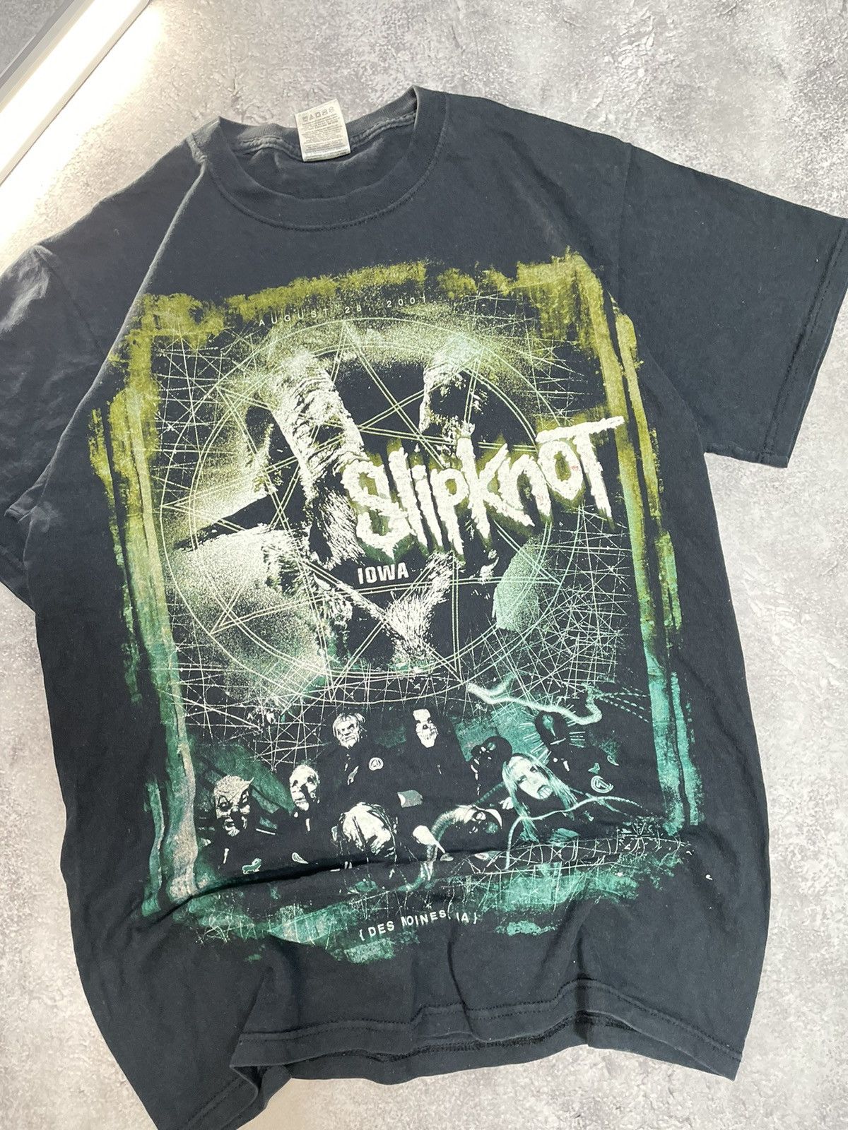 Band Tees Vtg Y2K Slipknot IOWA 2001 Nu Metal Tour Band Tee Size US M / EU 48-50 / 2 - 2 Thumbnail