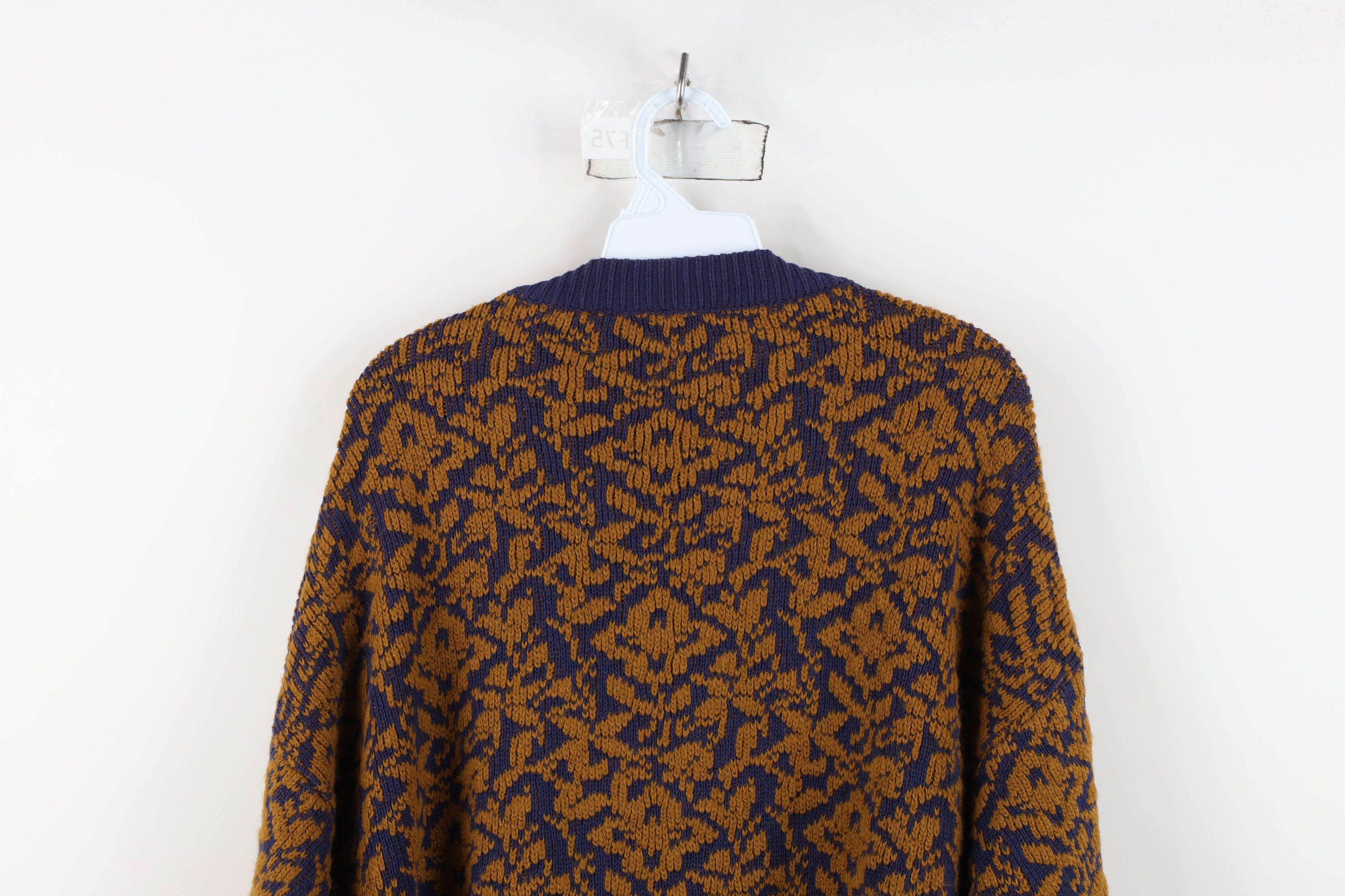 Vintage Vintage 90s Streetwear Abstract Flower Knit Cardigan Sweater Size M / US 6-8 / IT 42-44 - 10 Thumbnail