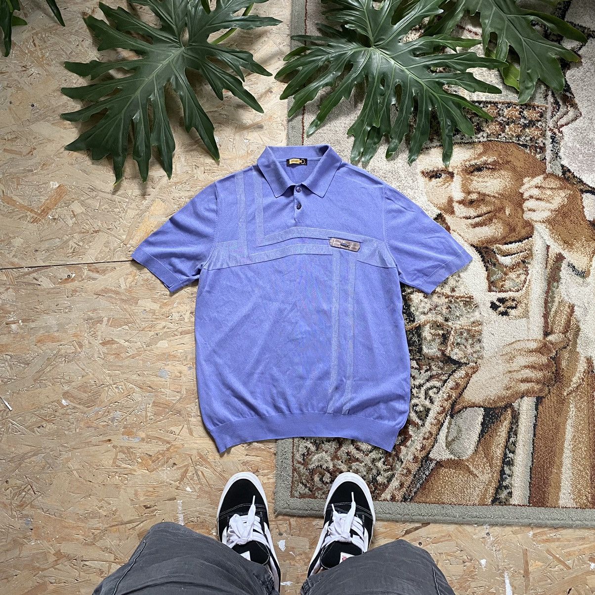 Zilli ZILLI VERY RARE SILK COTTON POLO WITH ALLIGATOR LEATHER Size US L / EU 52-54 / 3 - 1 Thumbnail