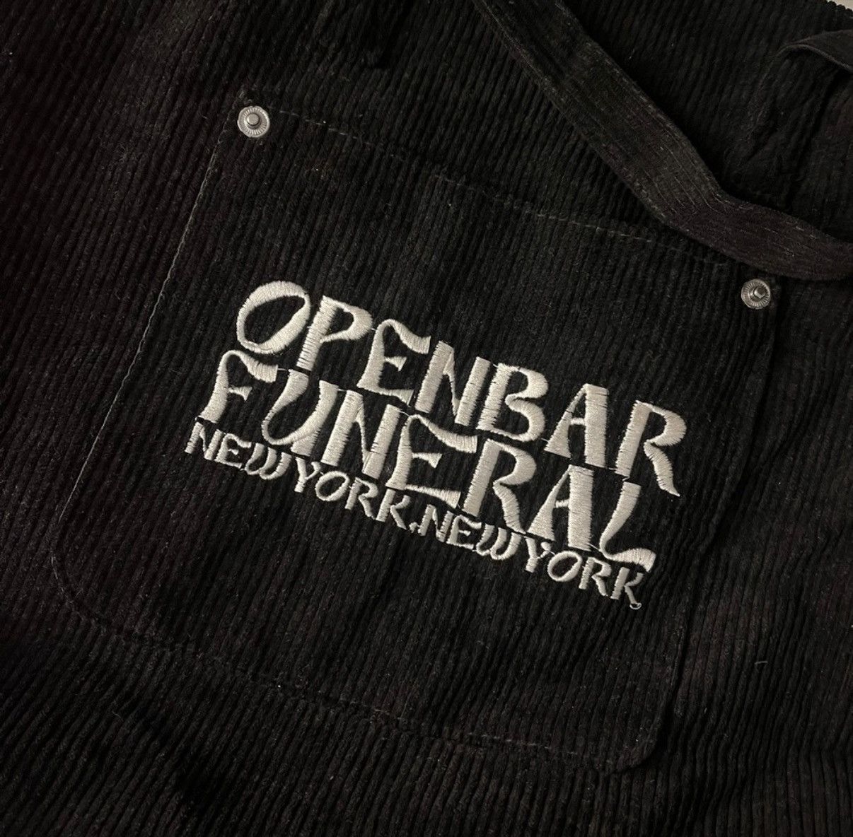 Other Open Bar Funeral Corduroy Tote Bag Size ONE SIZE - 2 Thumbnail