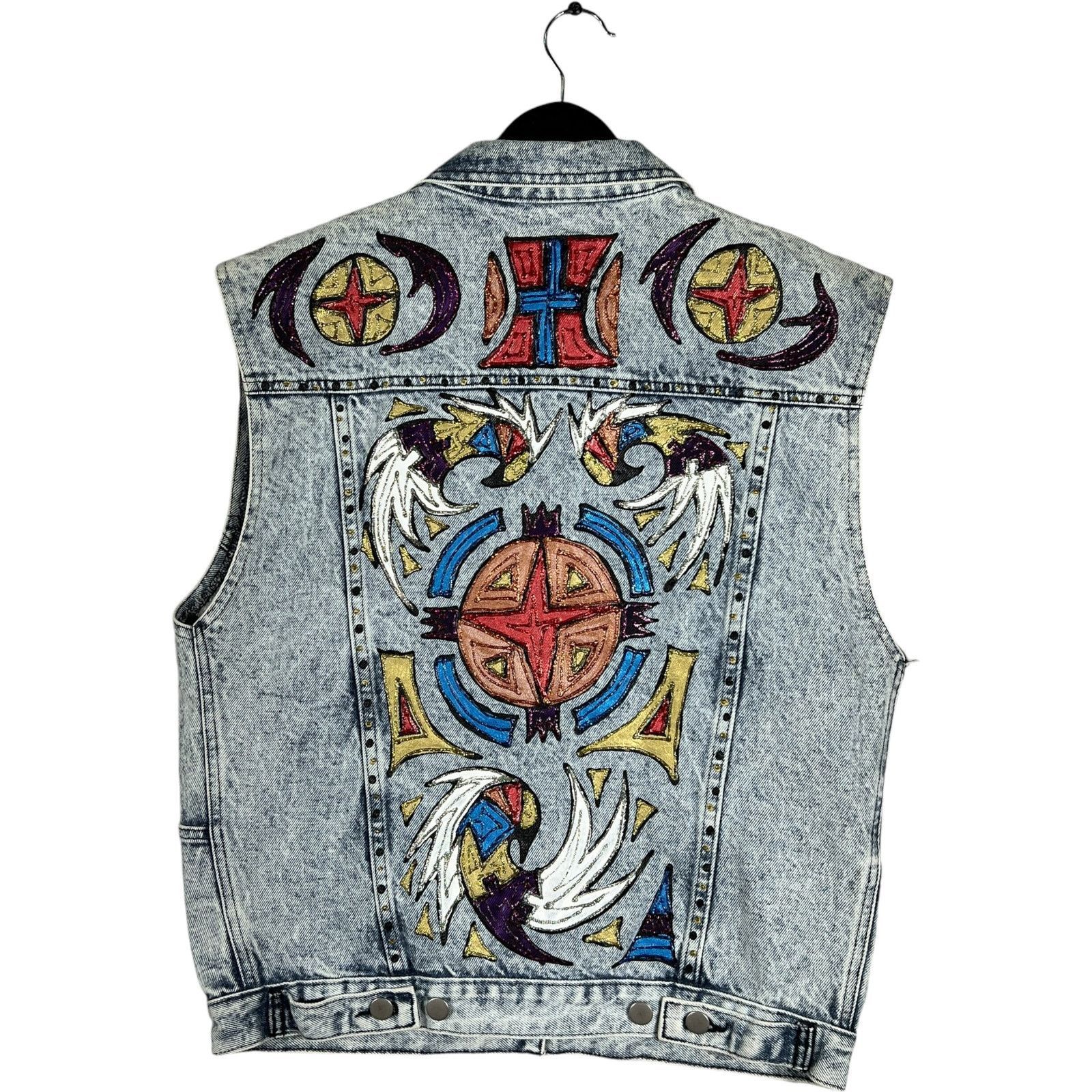 Vintage Vintage Sundance Southwest Design Denim Vest Size US M / EU 48-50 / 2 - 2 Thumbnail