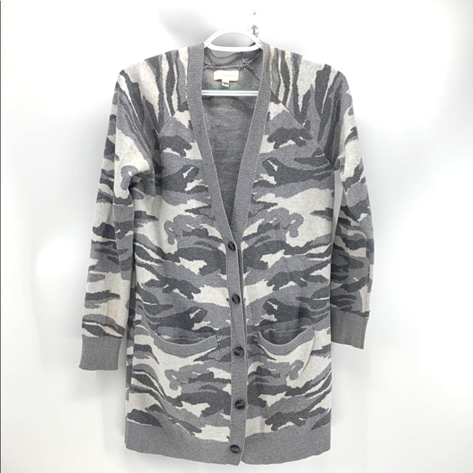 Lucky Brand Lucky Brand camouflage grey longline cardigan size XS Size XS / US 0-2 / IT 36-38 - 1 Thumbnail