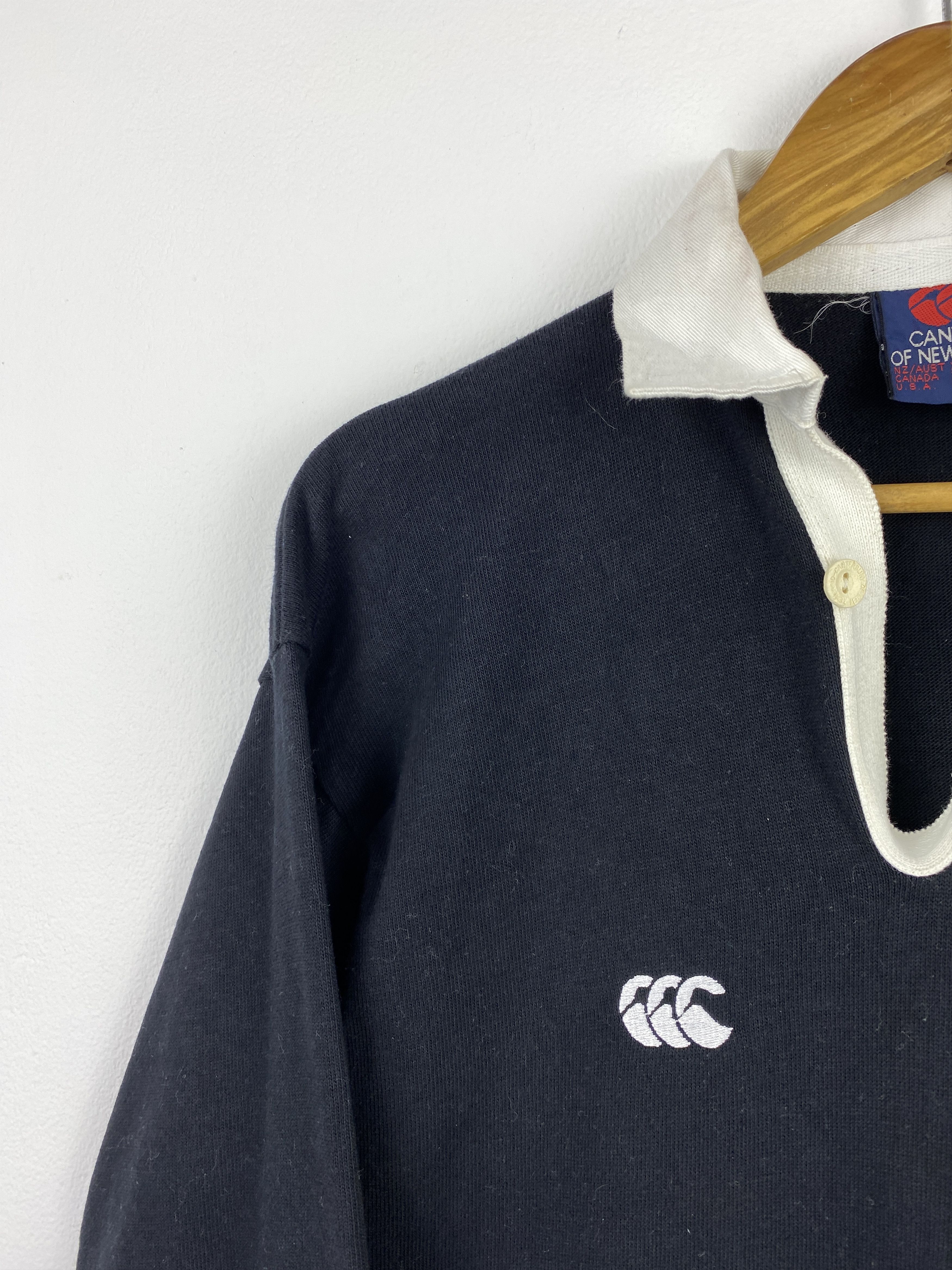 Canterbury of New Zealand Vintage 90s Canterbury All Blacks Rugby Shirt SH0455 Size US XXS / EU 40 - 9 Thumbnail