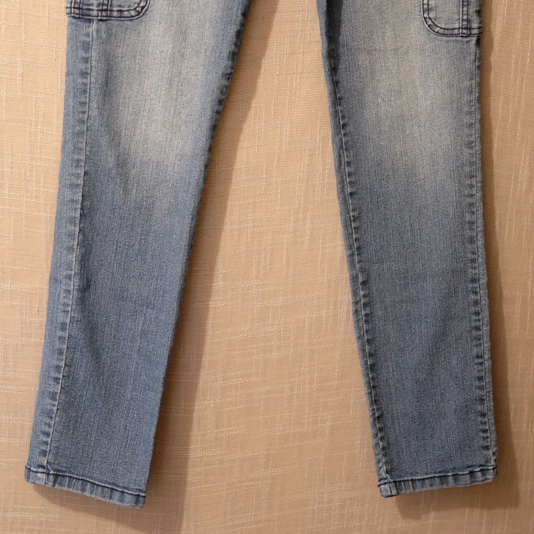 Denime D. Jeans Cargo Jeans Blue Light Wash Denim Stretch Mid-Rise Womens 8 #H96-24 Size 30" / US 8 / IT 44 - 3 Thumbnail