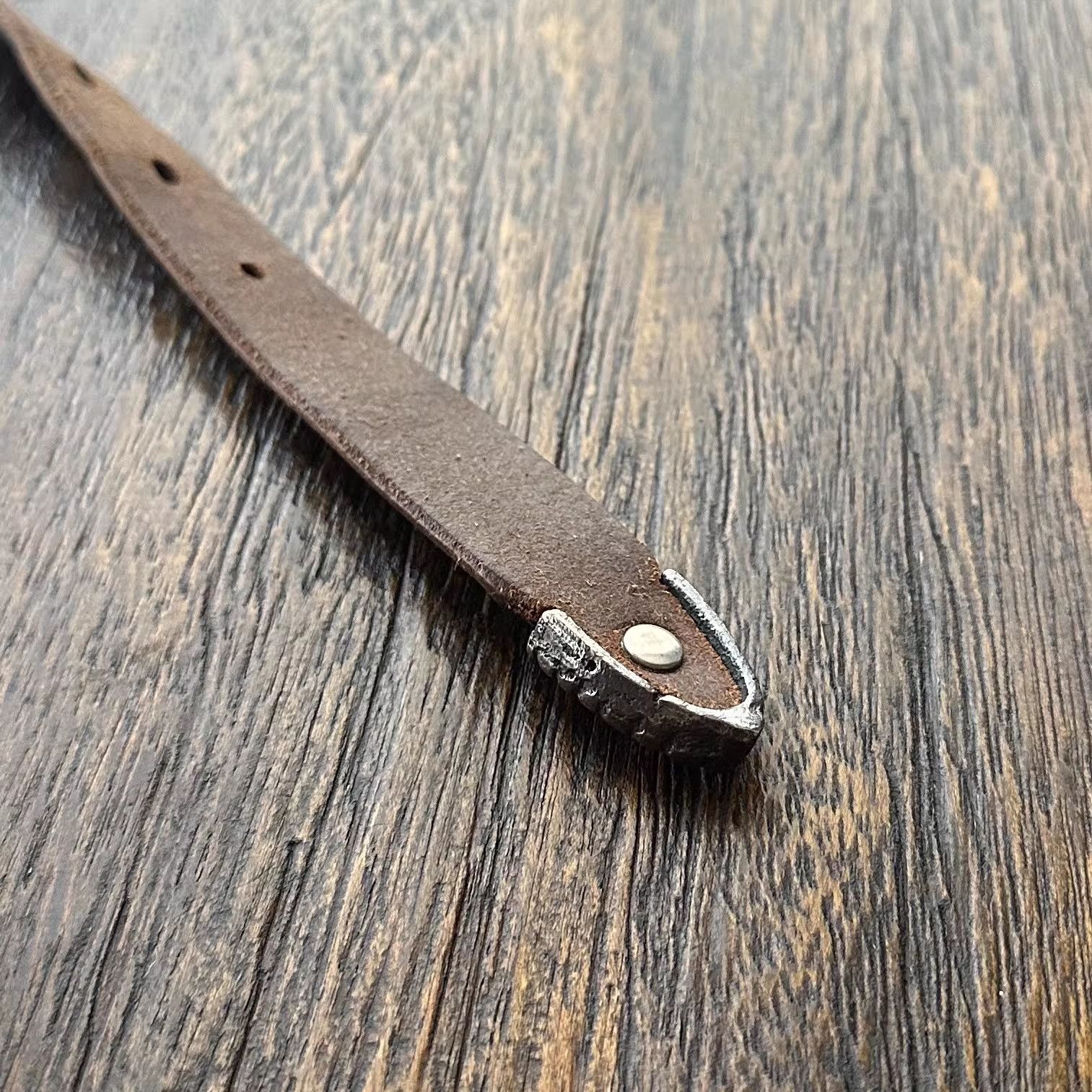 Iroquois Japan WAIS x IKENOHATA 32 English Saddle Leather Belt Size ONE SIZE - 9 Thumbnail