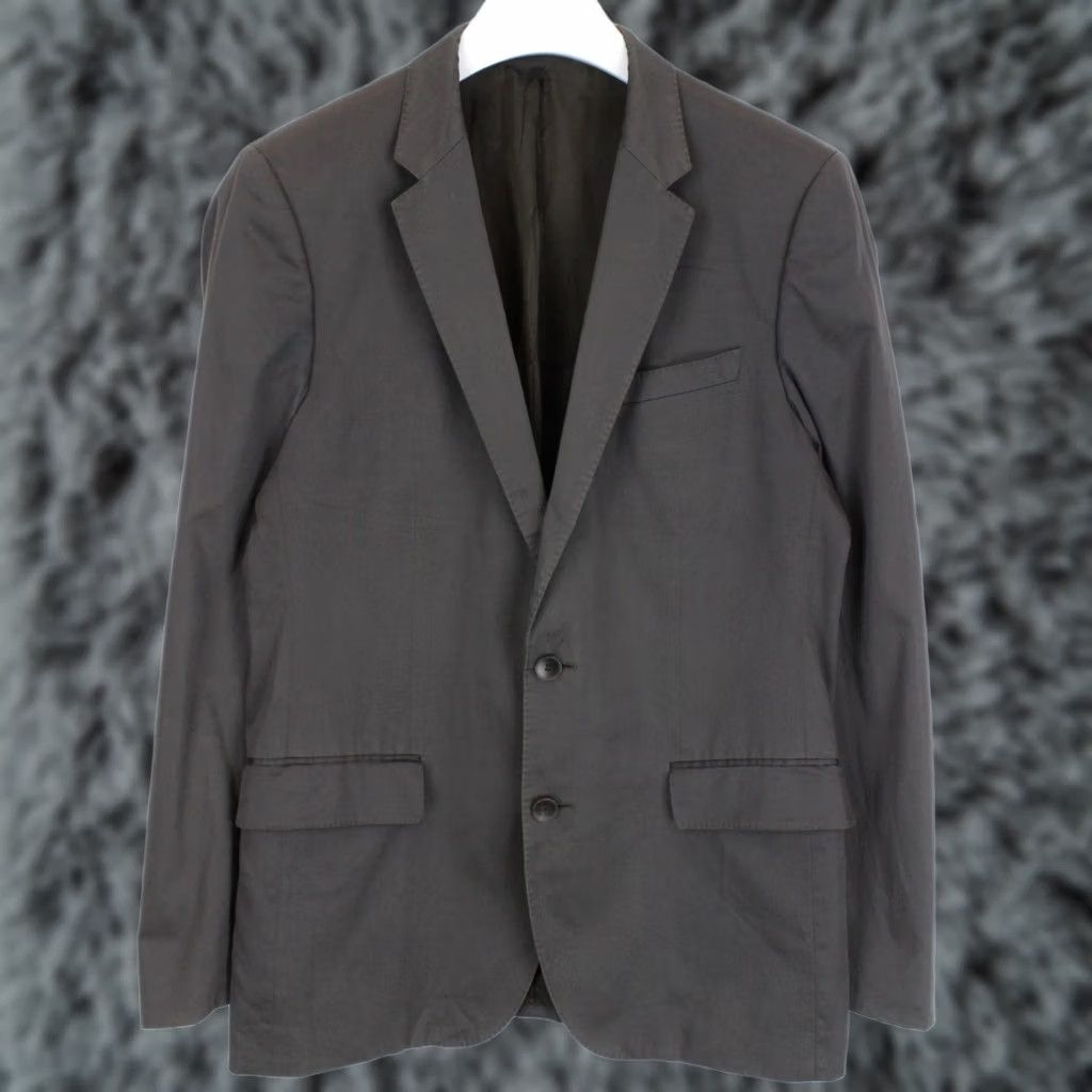 Hugo Boss HUGO BOSS Blazer Men US 40R Notch Lapel Single-Breasted Grey 98% Cotton 2% Elastane Lined Stretch Vintage: No Size 40R - 1 Thumbnail
