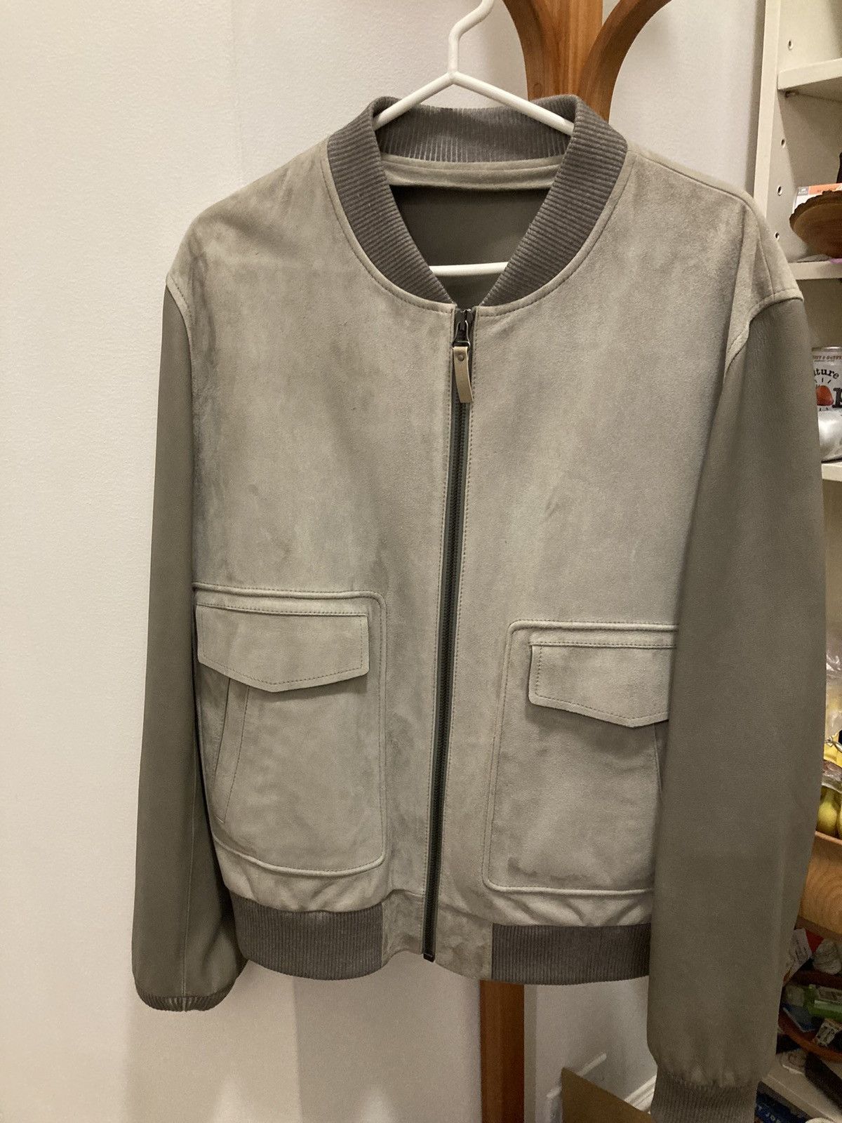 Yves Salomon Green suede leather jacket Size US M / EU 48-50 / 2 - 1 Thumbnail