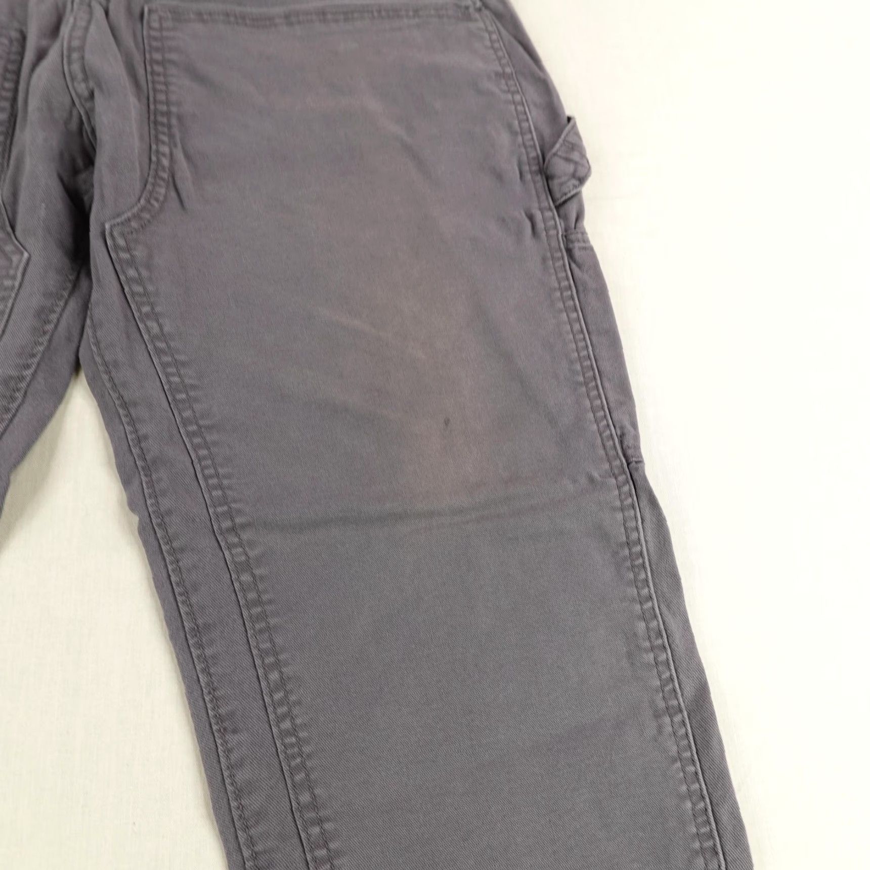 VINTAGE No Boundaries Carpenter Work Pants Mens 36x30 Gray Utility Double Knee Casual Y2K