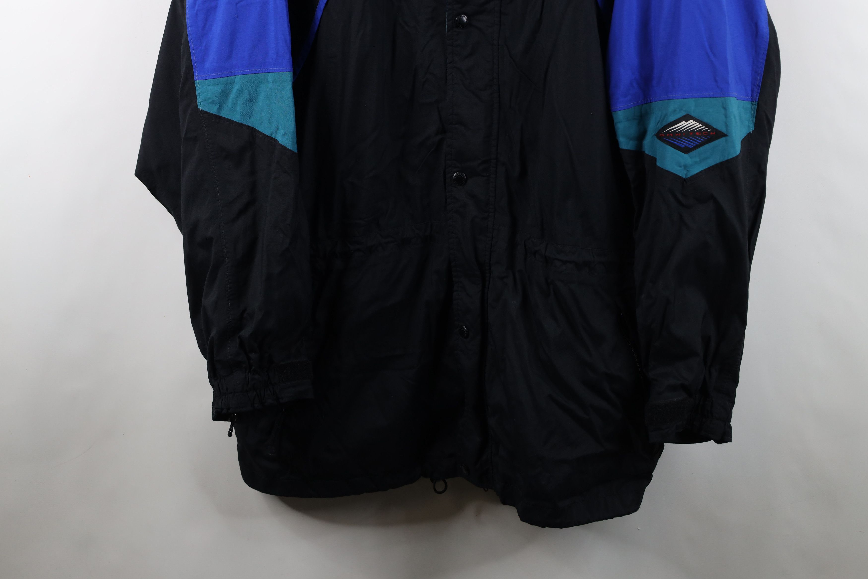 Columbia Vintage 90s Columbia Spell Out Hooded Parka Jacket Black Size US XL / EU 56 / 4 - 3 Thumbnail