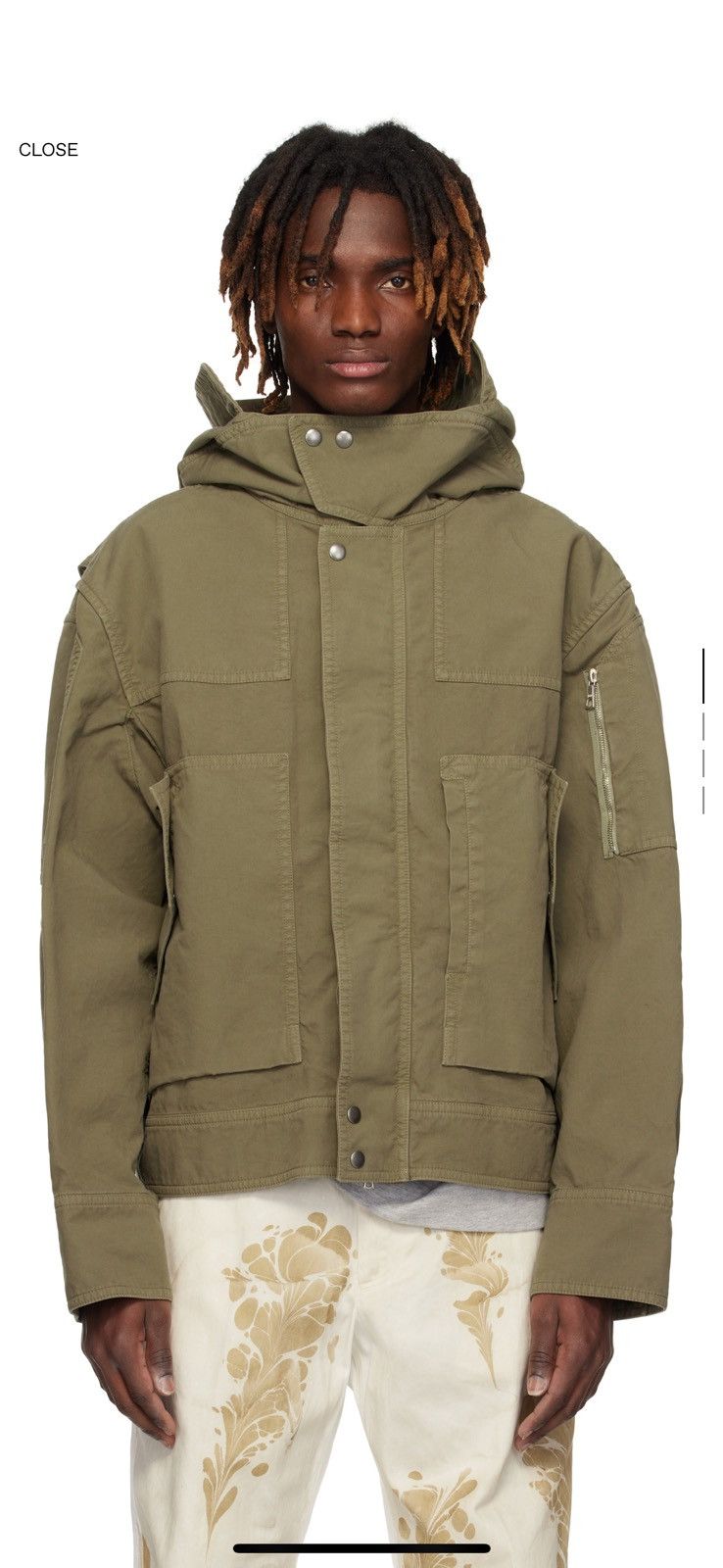 Dries Van Noten NWT SS25 Varsen Jacket in Dust size XL Size US XL / EU 56 / 4 - 22 Thumbnail