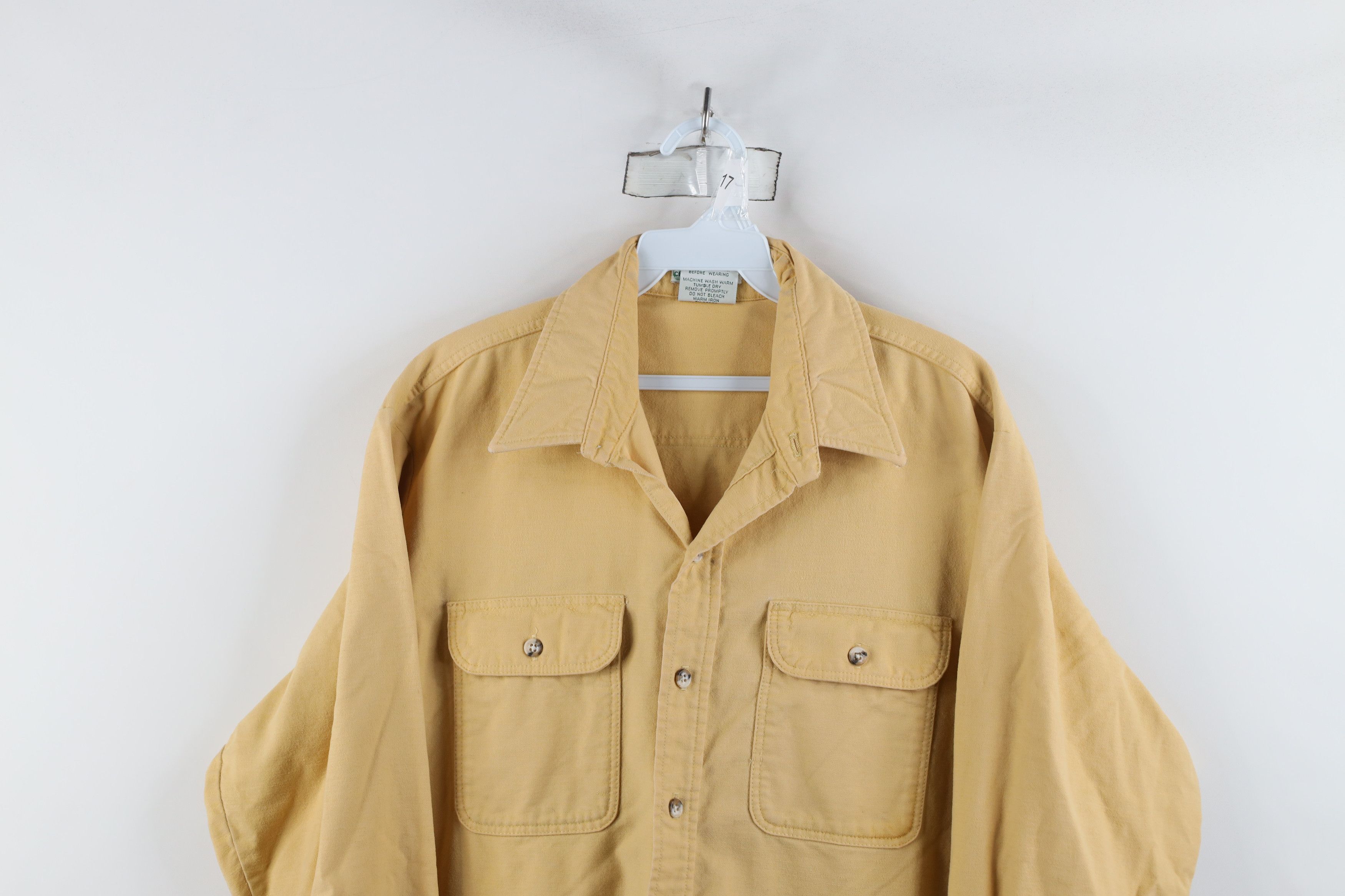 Vintage Vintage 70s Streetwear Chamois Cloth Button Shirt USA Size US L / EU 52-54 / 3 - 2 Thumbnail