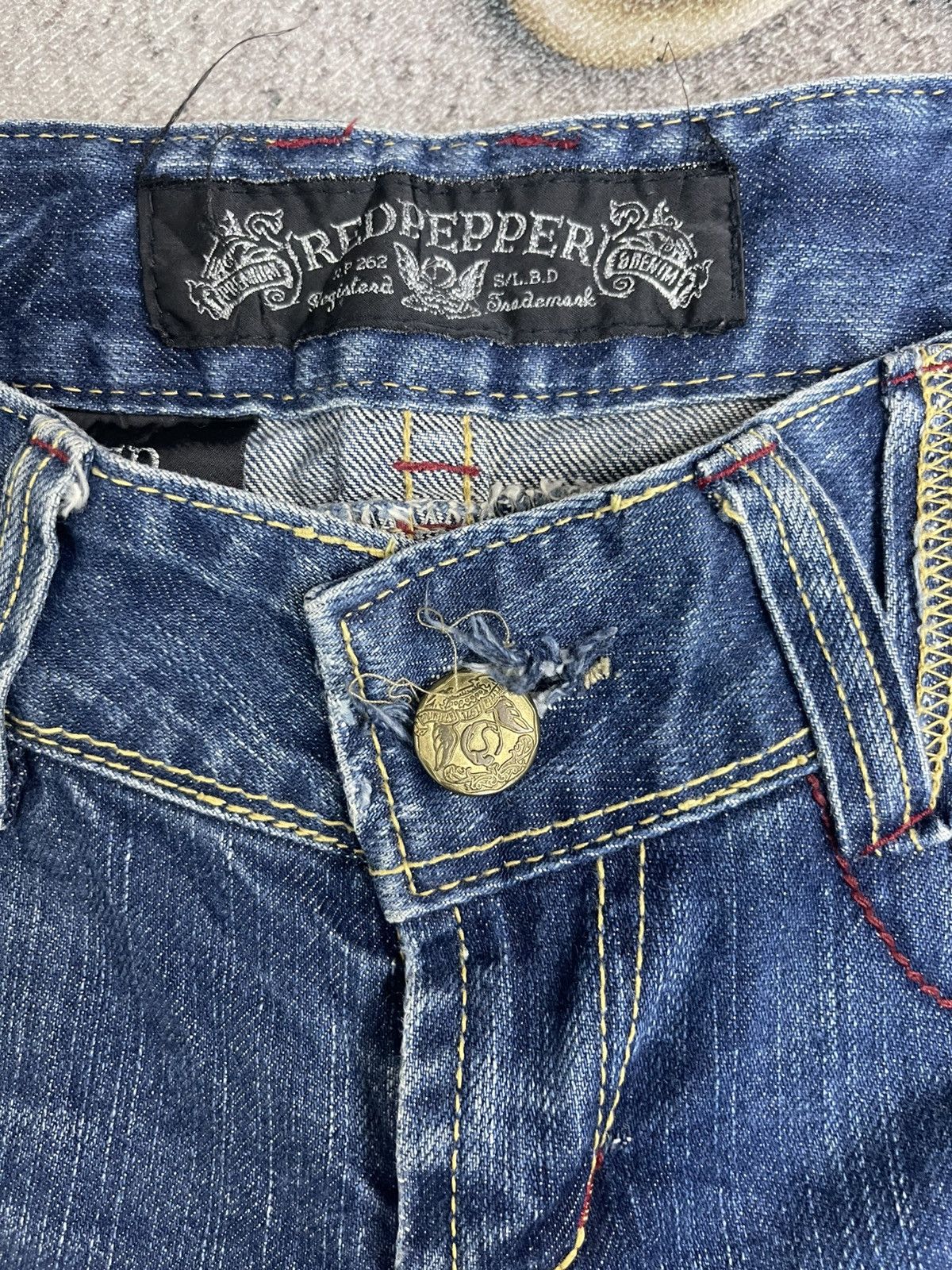 Japanese Brand Red Pepper Jeans Flare Streetwear Size 25" / US 0 / IT 36 - 7 Thumbnail