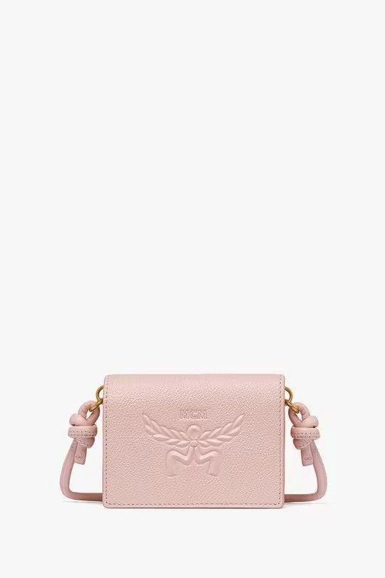 MCM o1mt1gz1224 Size: OS / Mini Card Case in Light Pink Size ONE SIZE - 1 Thumbnail