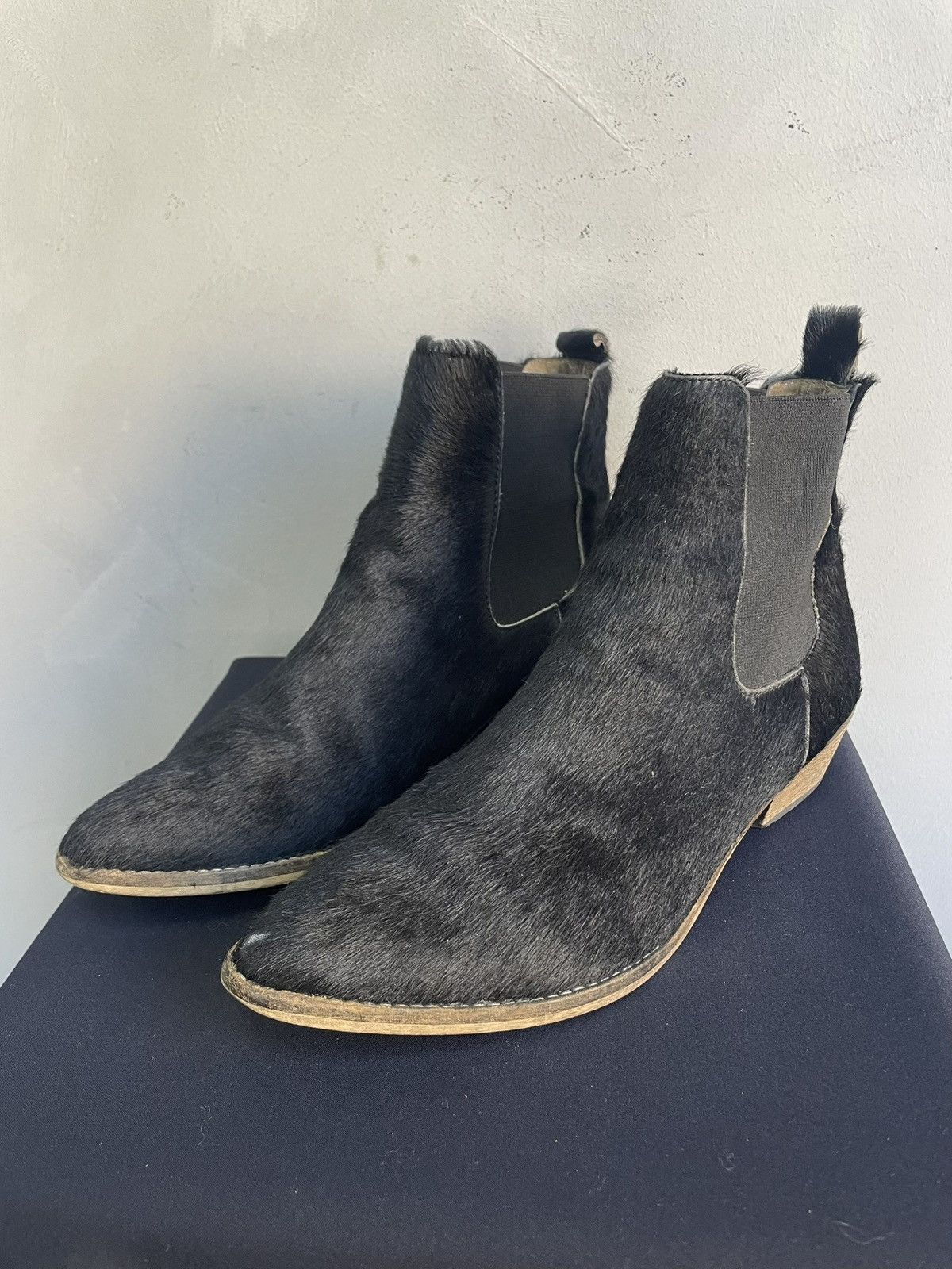 If Six Was Nine Chelsea Boot Horse Leather Ankle real fur Western Shoes Size US 6 / EU 39 - 1 Thumbnail
