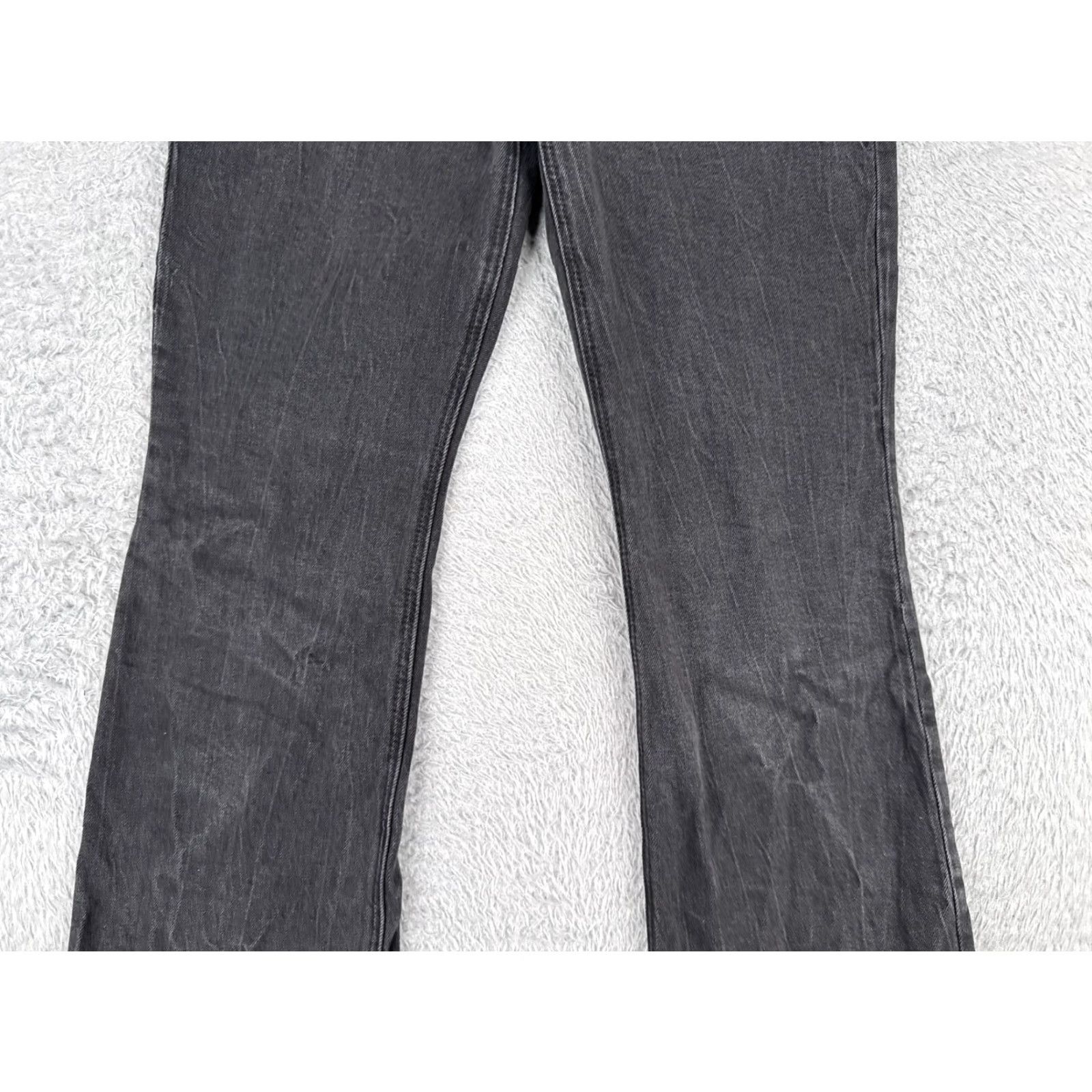 Old Navy Old Navy Jeans Womens 6 Black Denim Flare Extra High Rise Cotton Blend Zip 28x29 Size 28" / US 6 / IT 42 - 3 Thumbnail