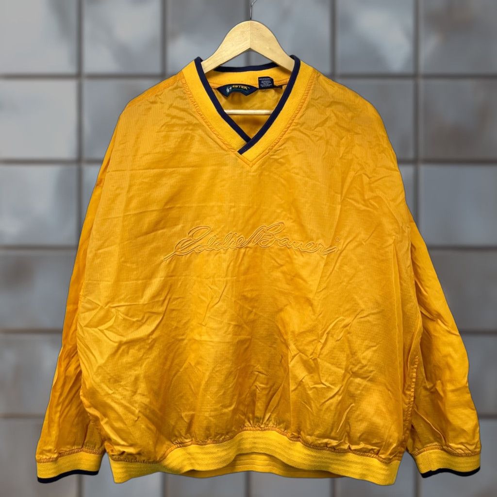 Eddie Bauer VINTAGE Eddie Bauer Jacket Windbreaker 2XL Mens Yellow Nylon 90s 2XL Windbreaker Jacket Size US XXL / EU 58 / 5 - 1 Thumbnail