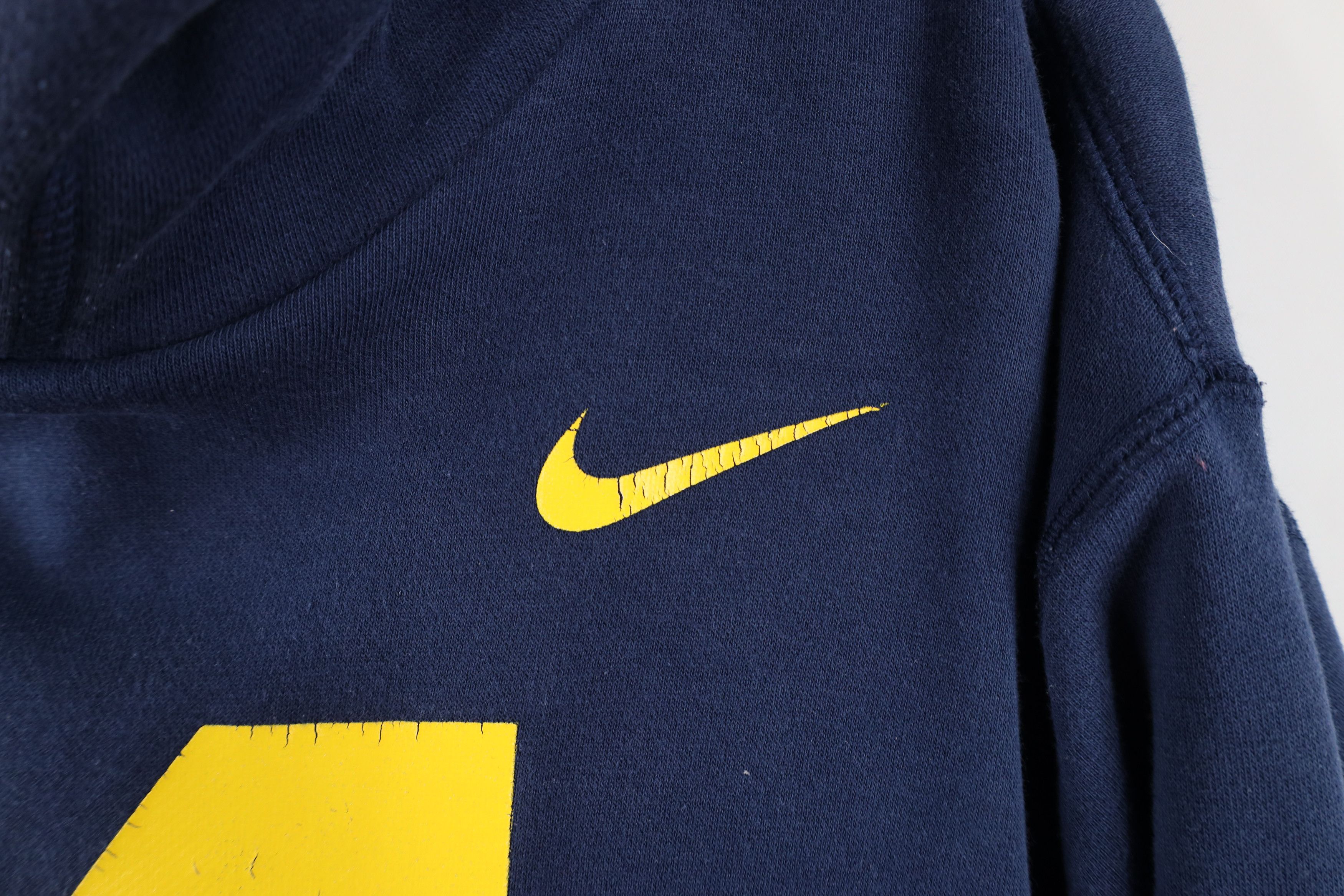 Nike × Vintage Vintage Nike University of Michigan M Hoodie Sweatshirt Size ONE SIZE - 6 Thumbnail