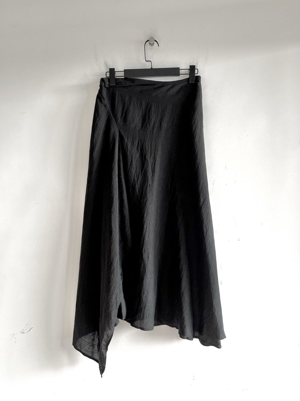 Yohji Yamamoto LIMI feu Yohji Yamamoto - Linen Cupro Blend Slit Long Skirt Size 30" / US 8 / IT 44 - 2 Thumbnail