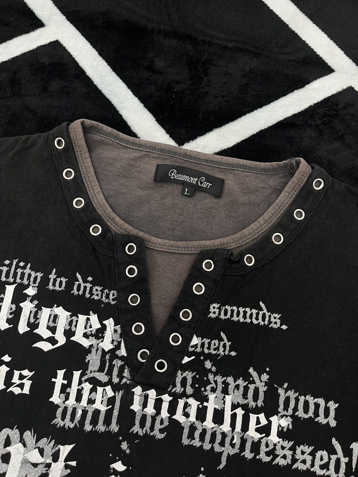 Japanese Brand Gimmick Craze Grommet Eyelet Layered Grunge Longsleeve Size US L / EU 52-54 / 3 - 2 Thumbnail