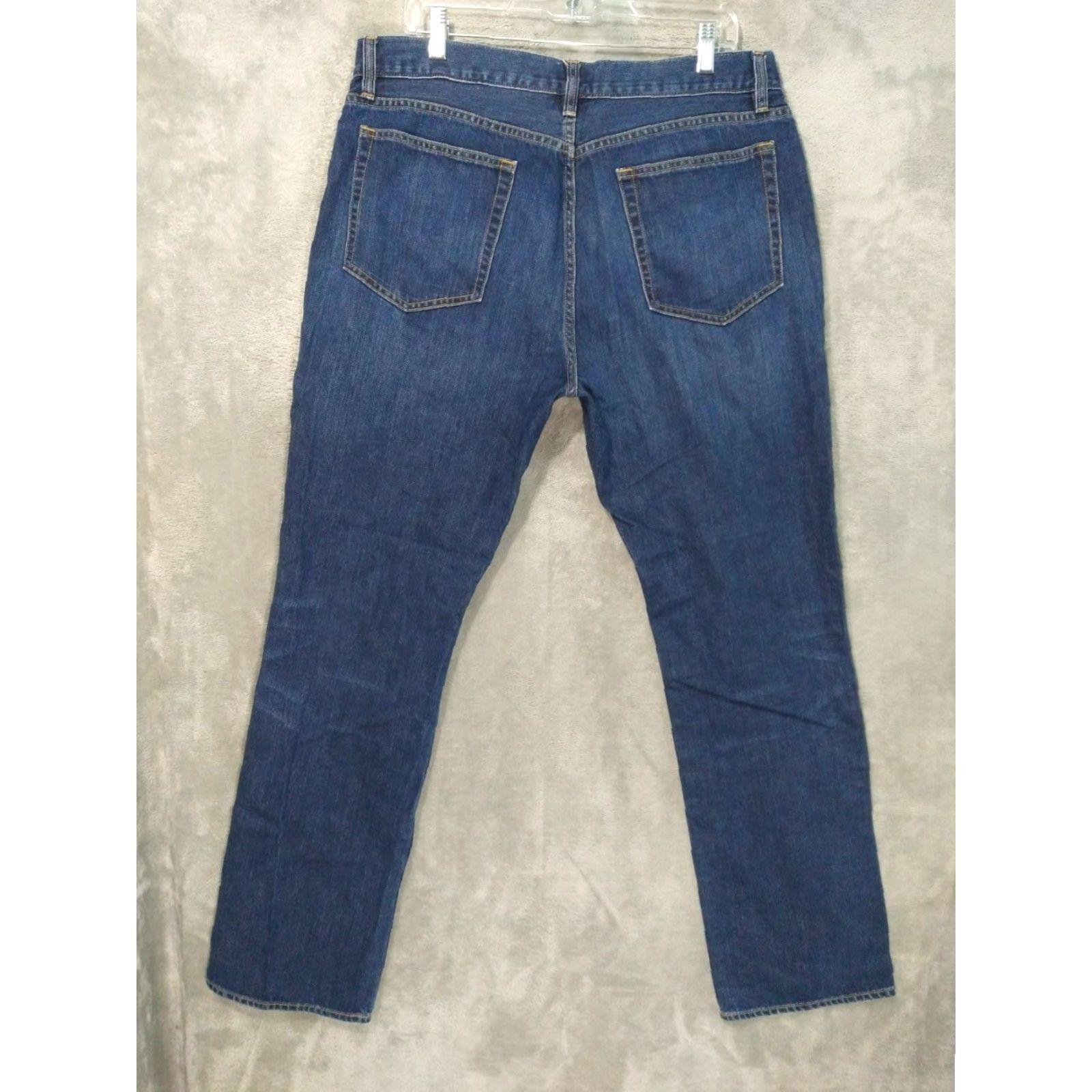 J.Crew J Crew Jeans Mens 36x34 Blue Denim Slim Straight Leg Mid Rise Dark Wash Size US 36 / EU 52 - 2 Thumbnail
