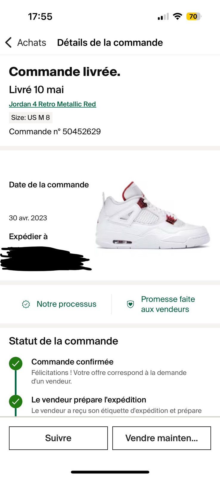 Jordan Brand Jordan 4 metallic red Size US 8 / EU 41 - 10 Thumbnail