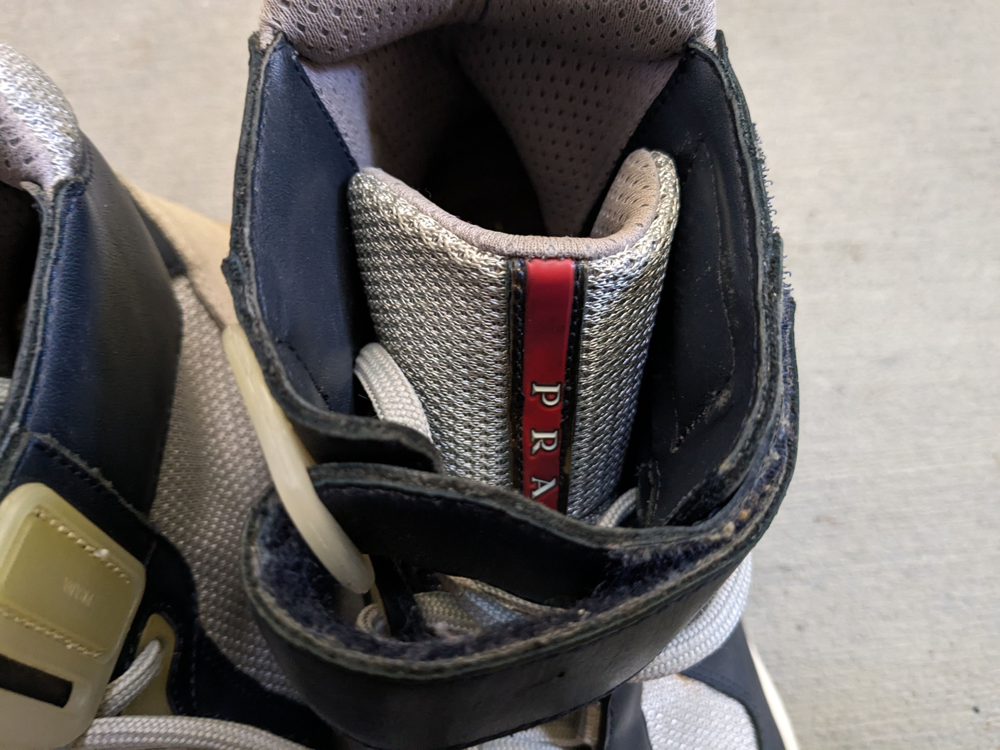 Prada Prada America's Cup Navy 9 High Tops Silver Leather Size US 9 / EU 42 - 3 Thumbnail