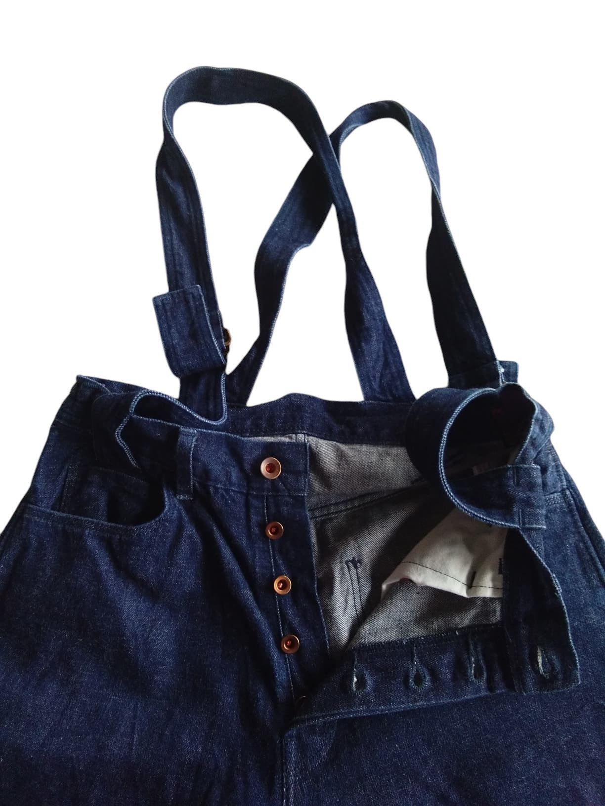 Kapital Brú Na Bóinne Overalls Indigo Japanese Brand Selvedge Denim Size US 30 / EU 46 - 4 Thumbnail